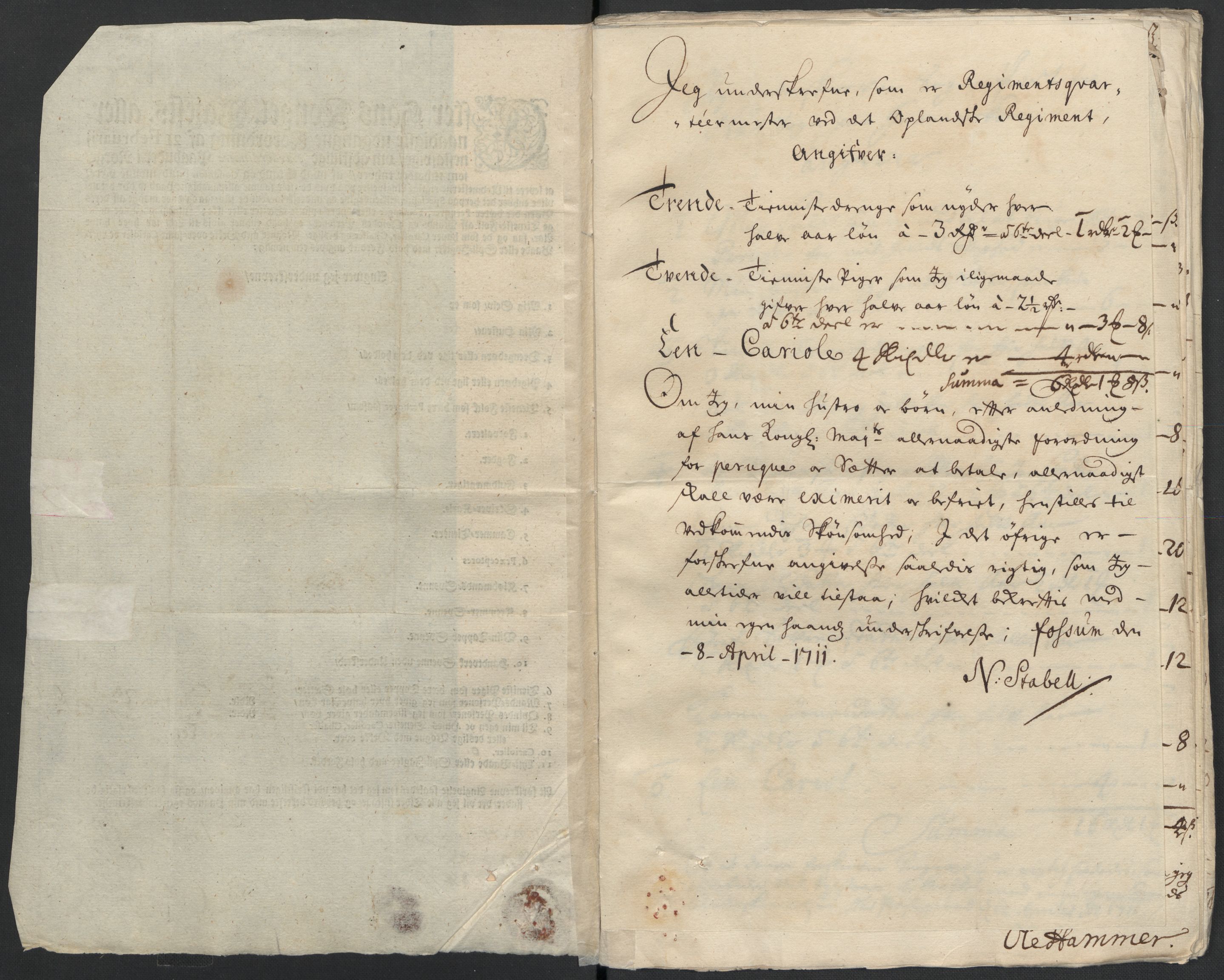 Rentekammeret inntil 1814, Reviderte regnskaper, Fogderegnskap, RA/EA-4092/R16/L1047: Fogderegnskap Hedmark, 1711, p. 283