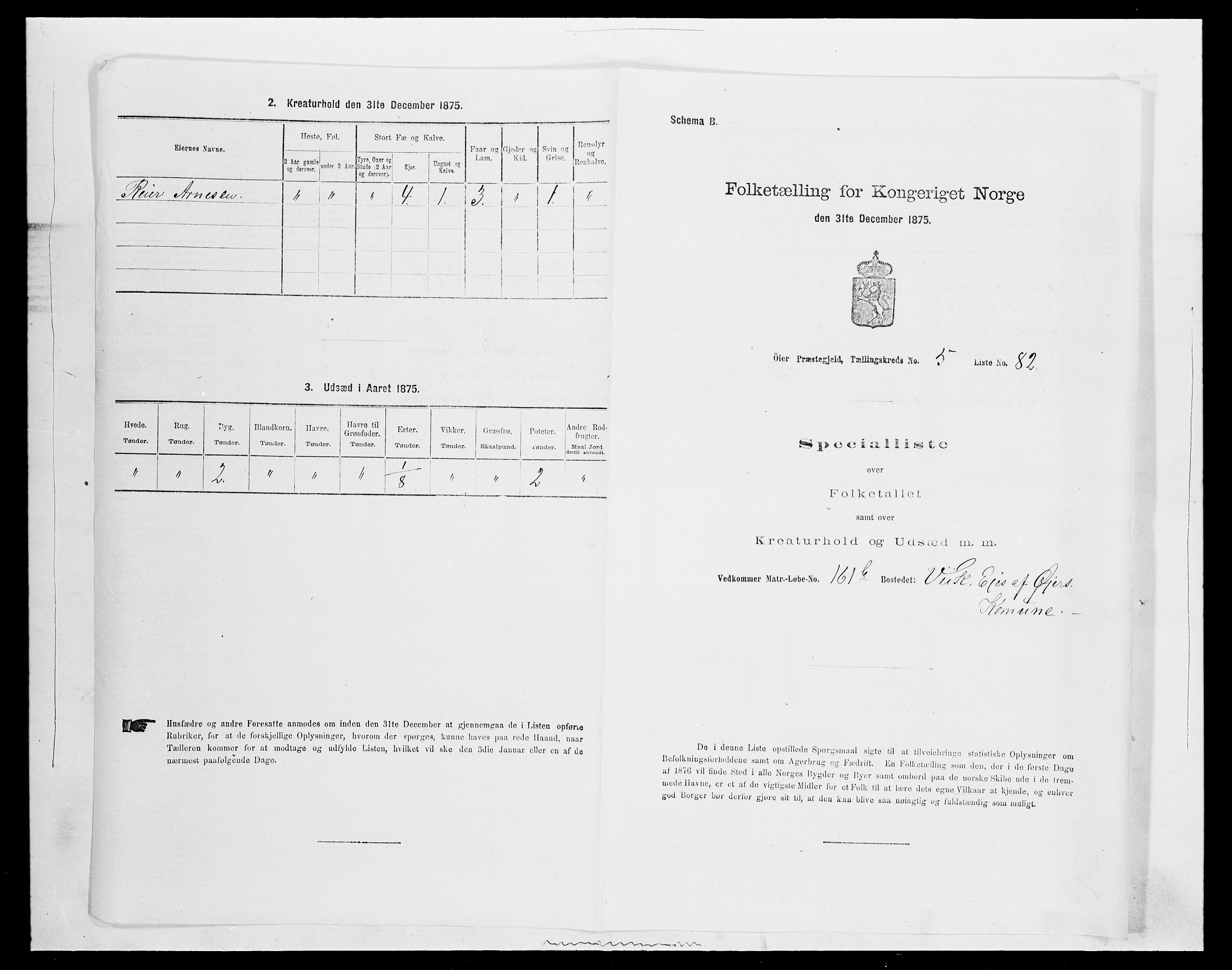 SAH, 1875 census for 0521P Øyer, 1875, p. 1118
