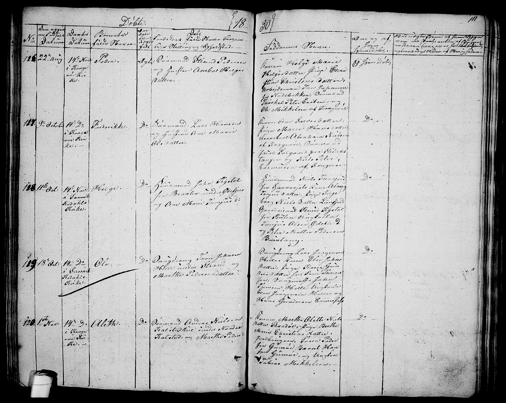 Sannidal kirkebøker, SAKO/A-296/F/Fa/L0005: Parish register (official) no. 5, 1823-1830, p. 111