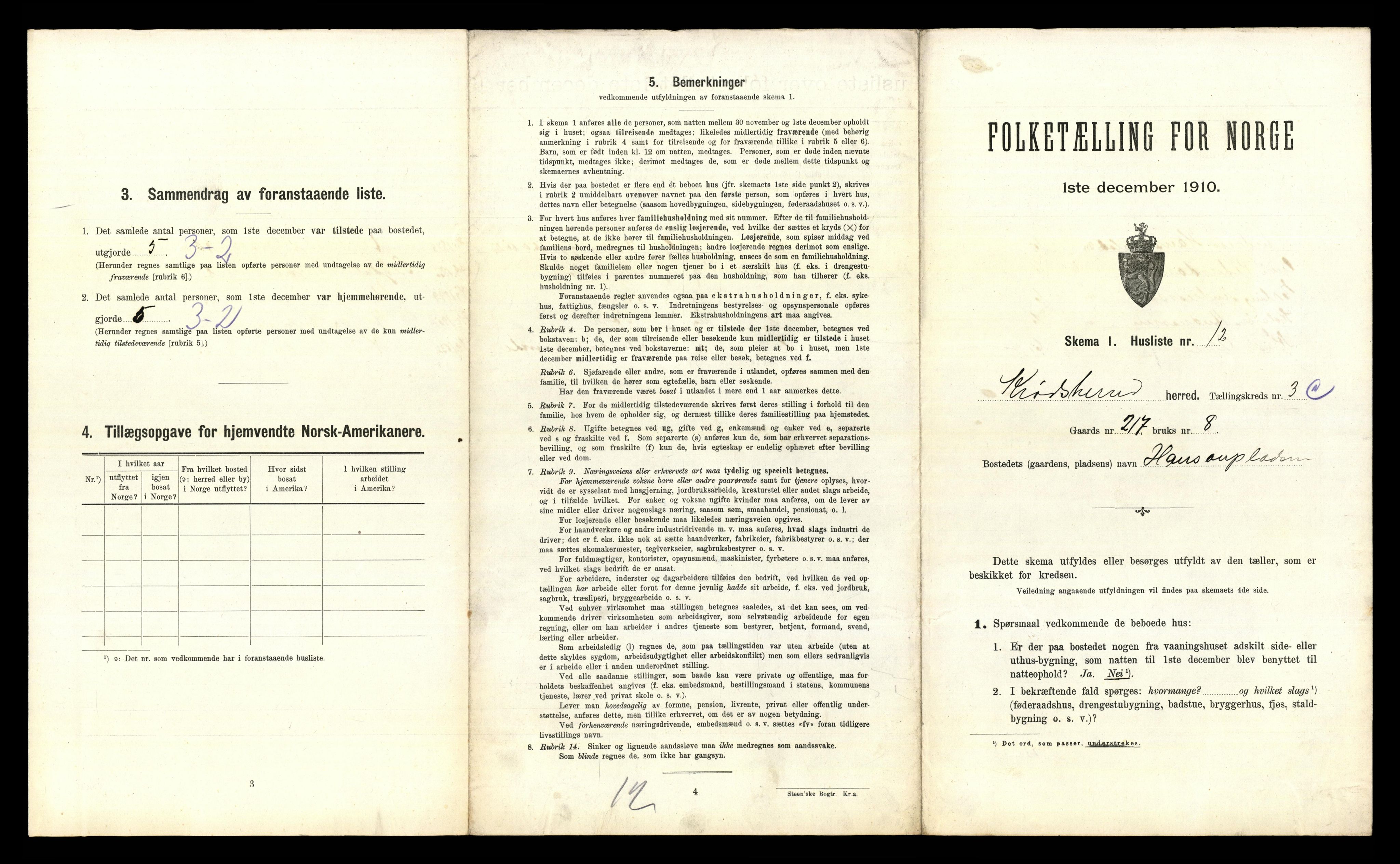 RA, 1910 census for Krødsherad, 1910, p. 625