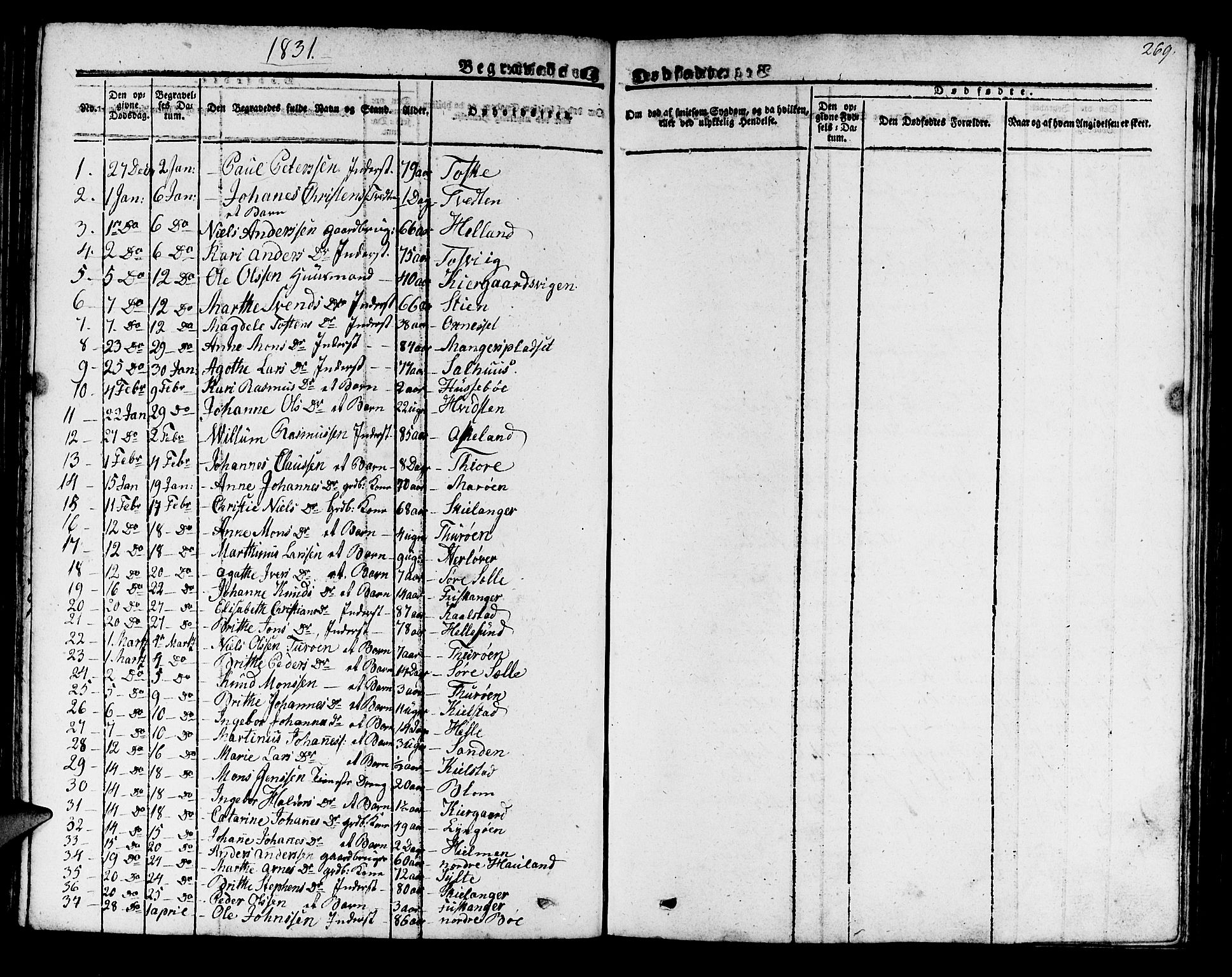 Manger sokneprestembete, AV/SAB-A-76801/H/Haa: Parish register (official) no. A 4, 1824-1838, p. 269