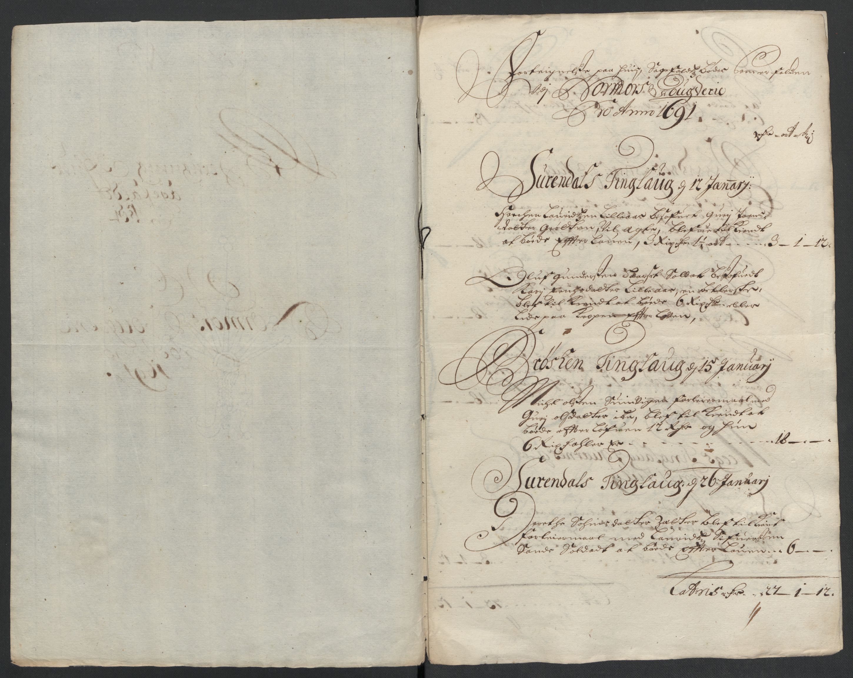 Rentekammeret inntil 1814, Reviderte regnskaper, Fogderegnskap, RA/EA-4092/R56/L3734: Fogderegnskap Nordmøre, 1690-1691, p. 396