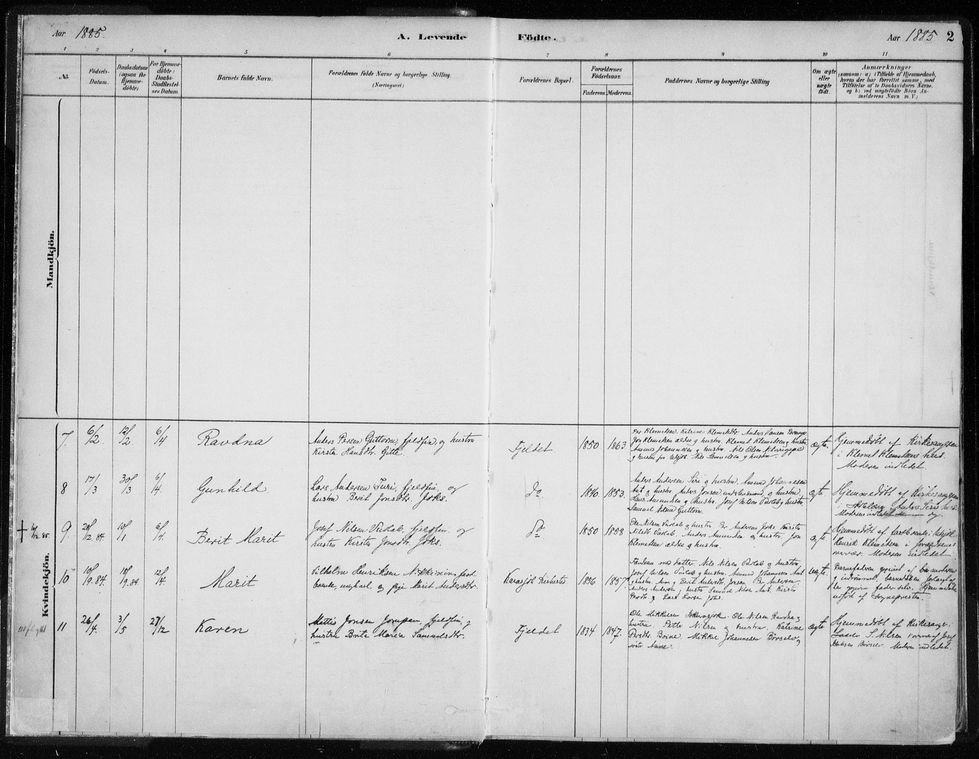 Karasjok sokneprestkontor, SATØ/S-1352/H/Ha/L0002kirke: Parish register (official) no. 2, 1885-1906, p. 2