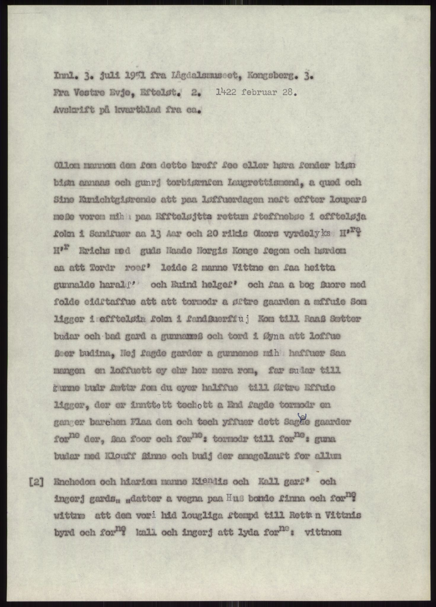 Samlinger til kildeutgivelse, Diplomavskriftsamlingen, AV/RA-EA-4053/H/Ha, p. 1085