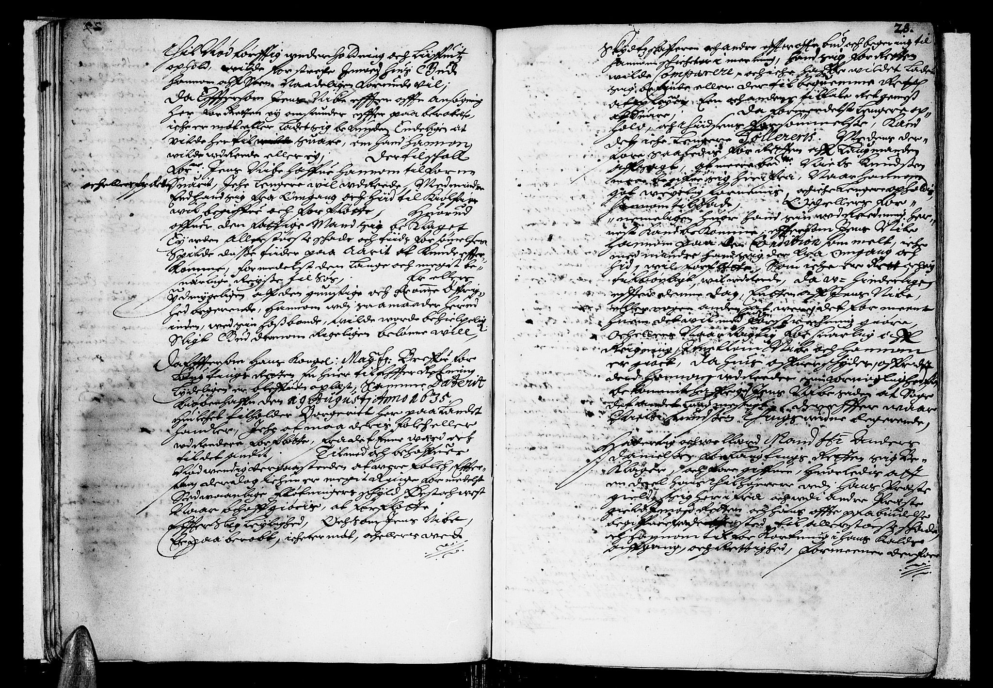 Finnmark sorenskriveri, AV/SATØ-S-0053/F/Fa/L0015: Justisprotokoller, 1677-1678, p. 27b-28a