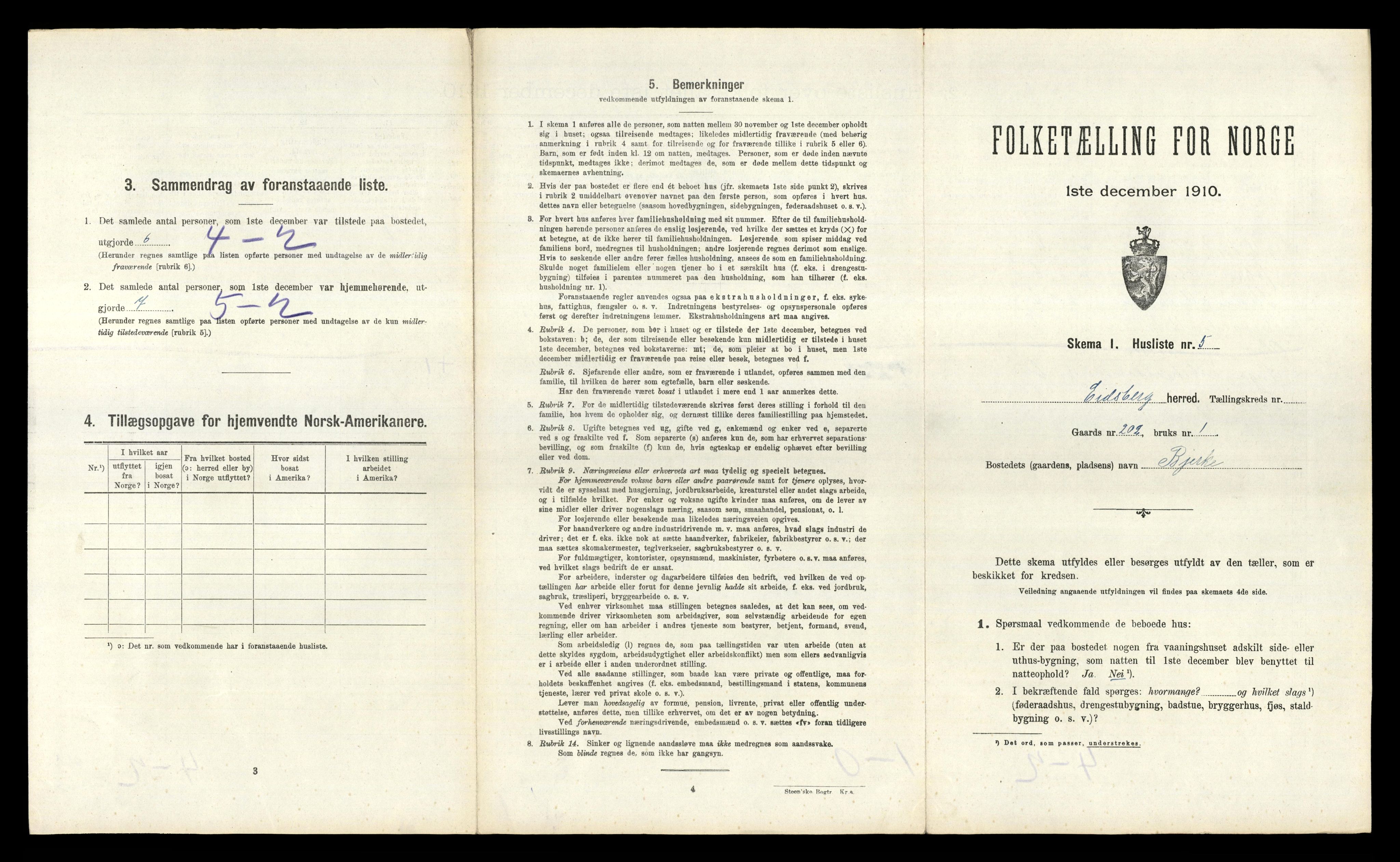 RA, 1910 census for Eidsberg, 1910, p. 1794