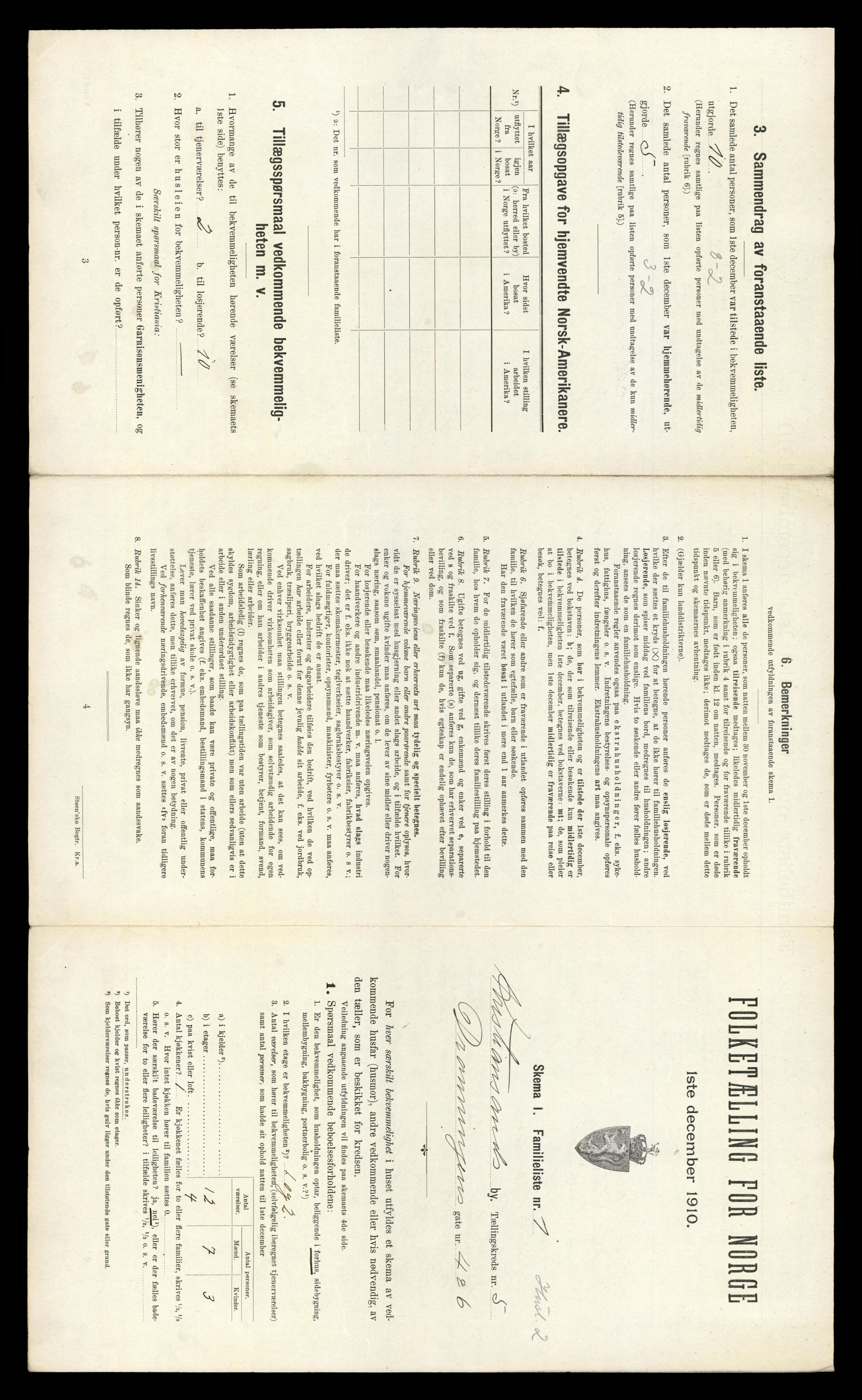 RA, 1910 census for Kristiansand, 1910, p. 992