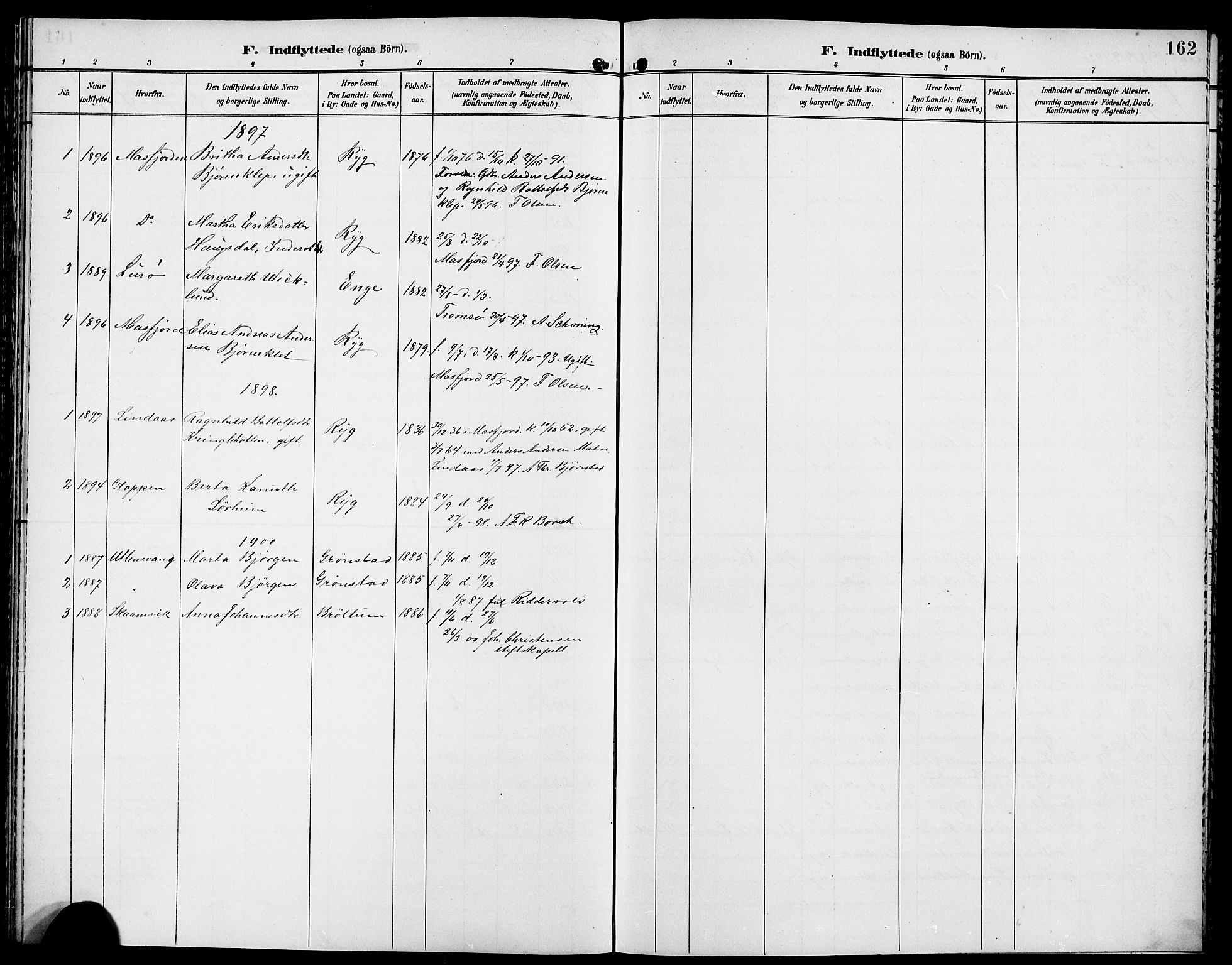 Etne sokneprestembete, SAB/A-75001/H/Hab: Parish register (copy) no. A 6, 1897-1924, p. 162