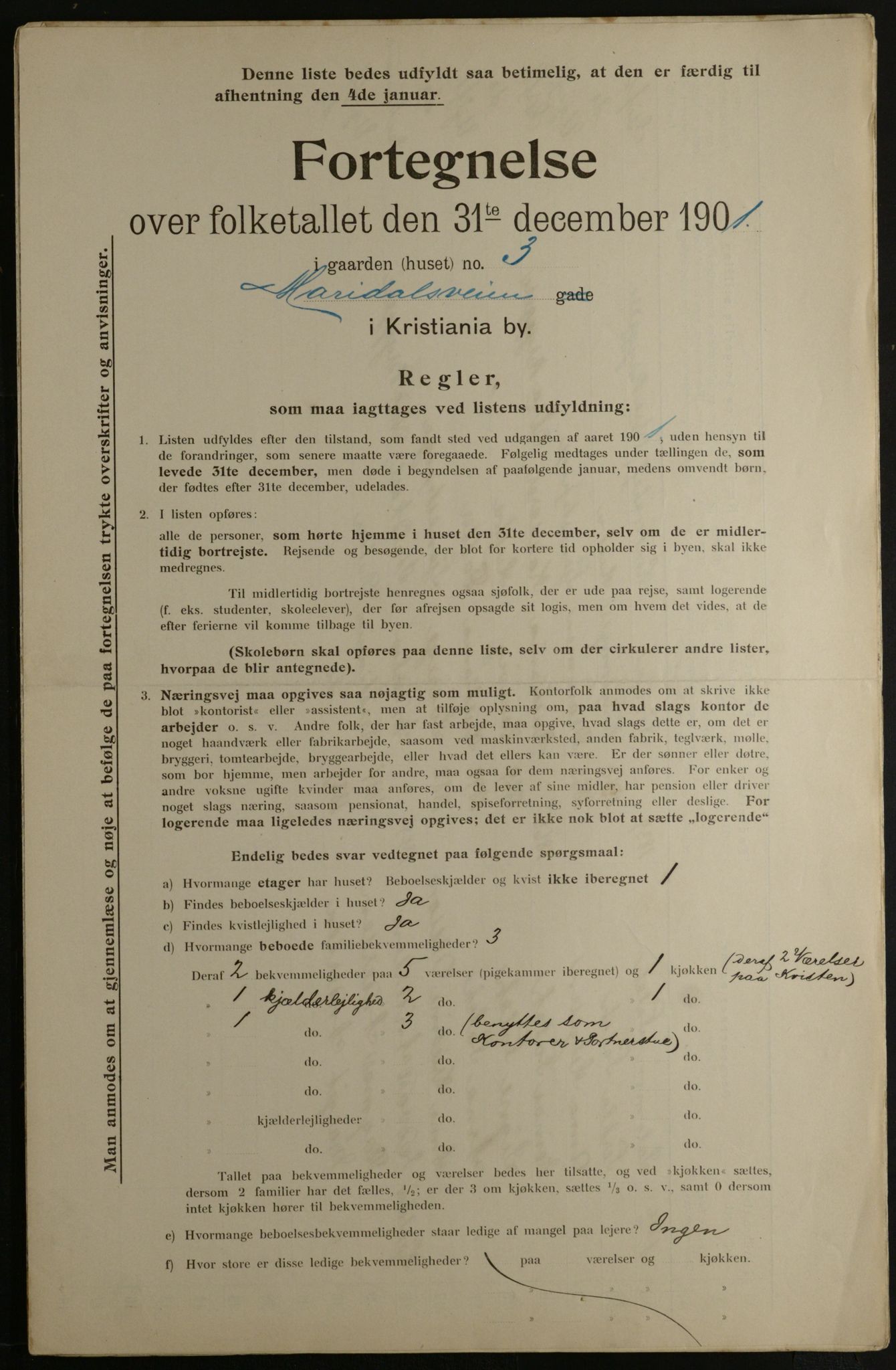 OBA, Municipal Census 1901 for Kristiania, 1901, p. 9350