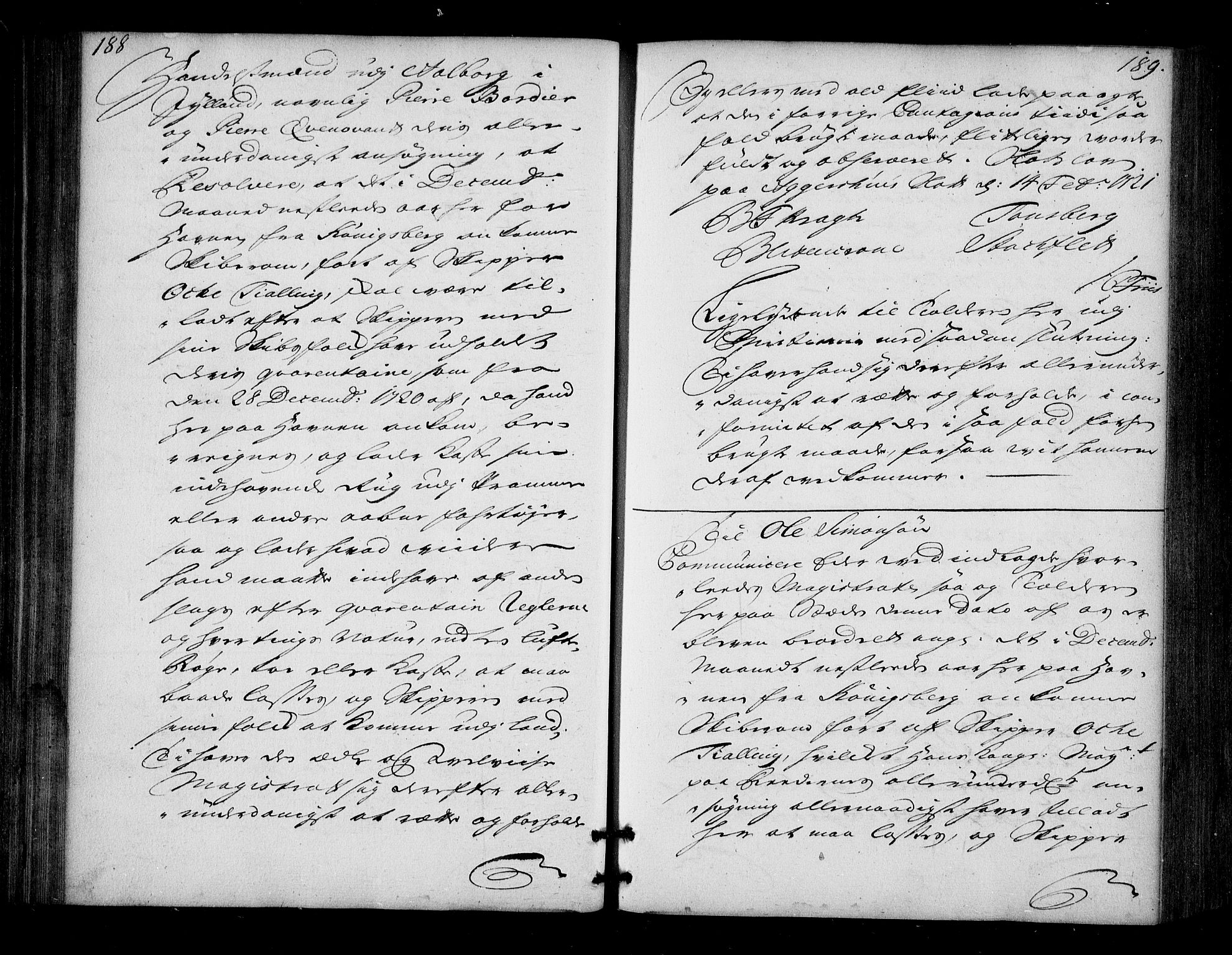 Stattholderembetet 1572-1771, AV/RA-EA-2870/Bd/L0013: Ordreprotokoll, 1720-1722, p. 188-189