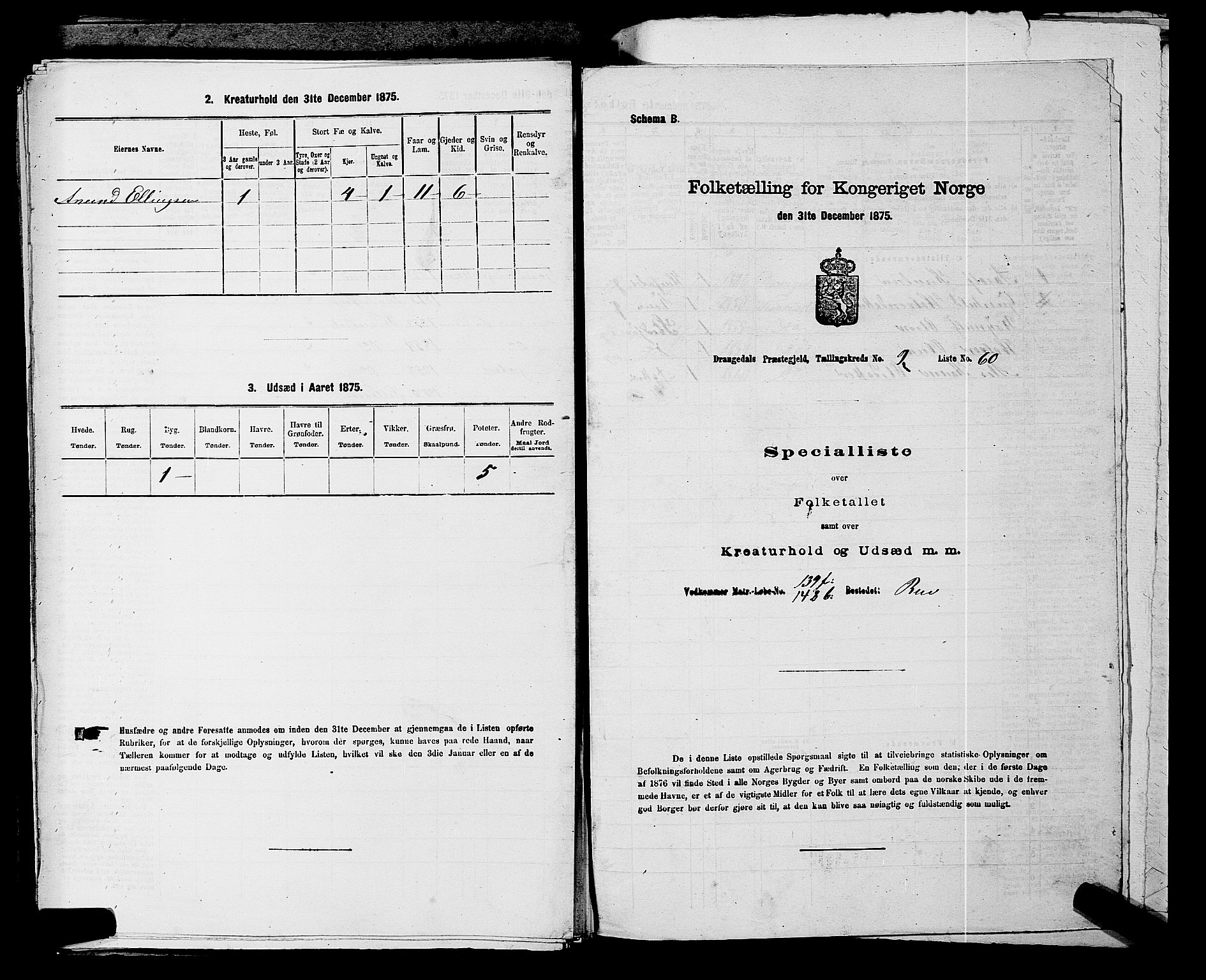 SAKO, 1875 census for 0817P Drangedal, 1875, p. 996