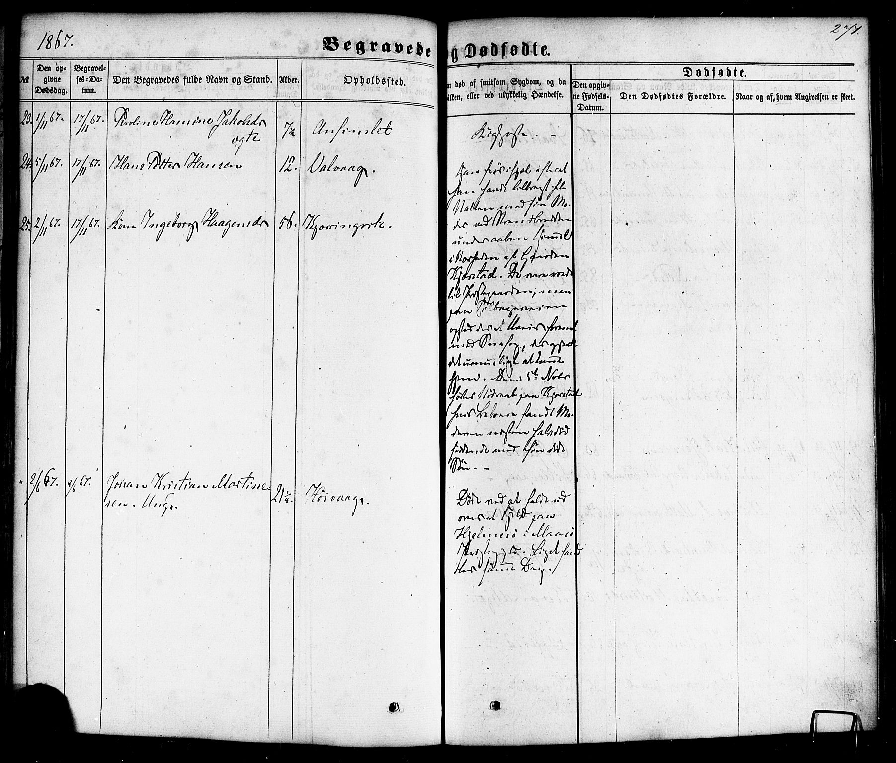 Ministerialprotokoller, klokkerbøker og fødselsregistre - Nordland, AV/SAT-A-1459/872/L1034: Parish register (official) no. 872A09, 1864-1884, p. 271