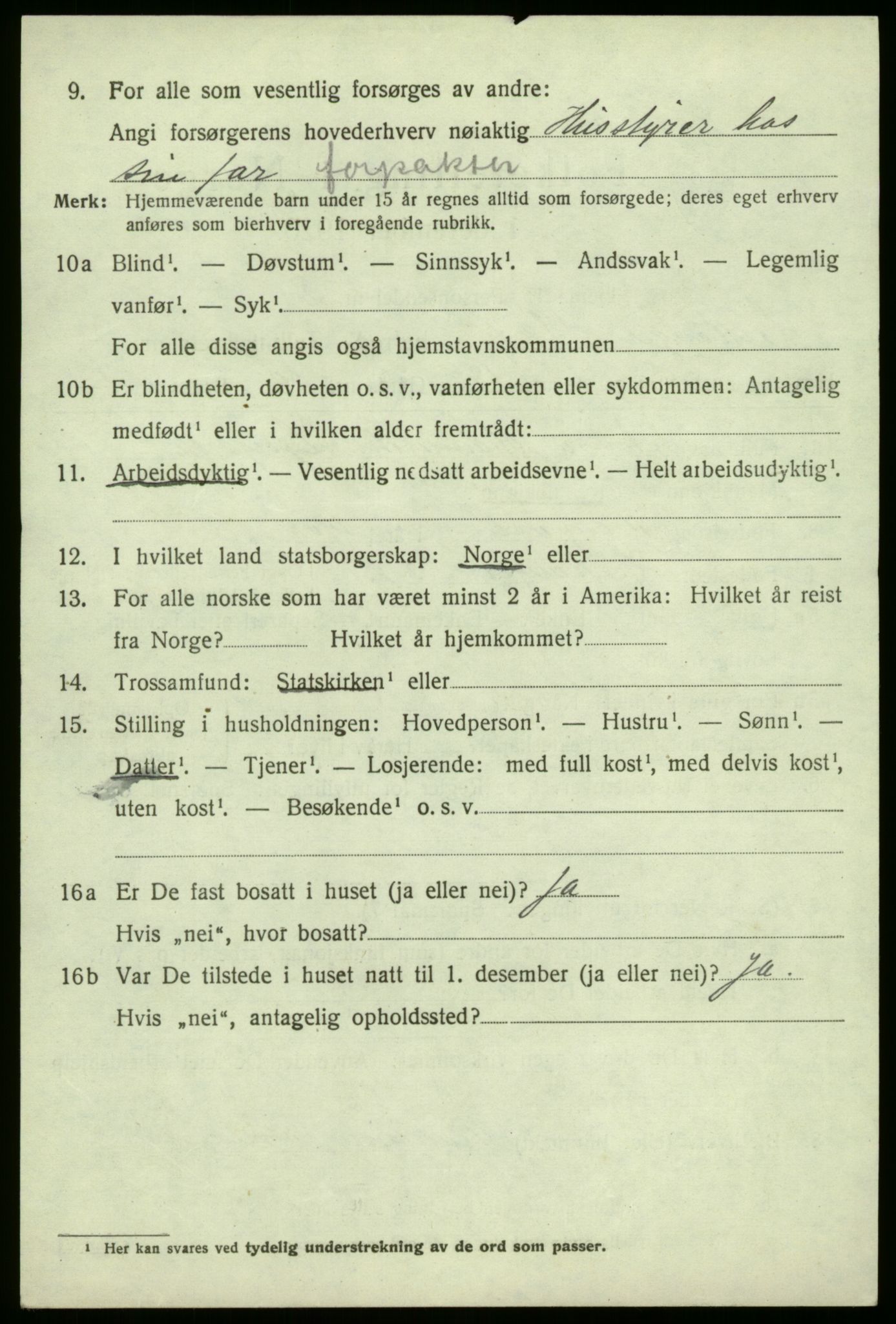 SAB, 1920 census for Leikanger, 1920, p. 3811