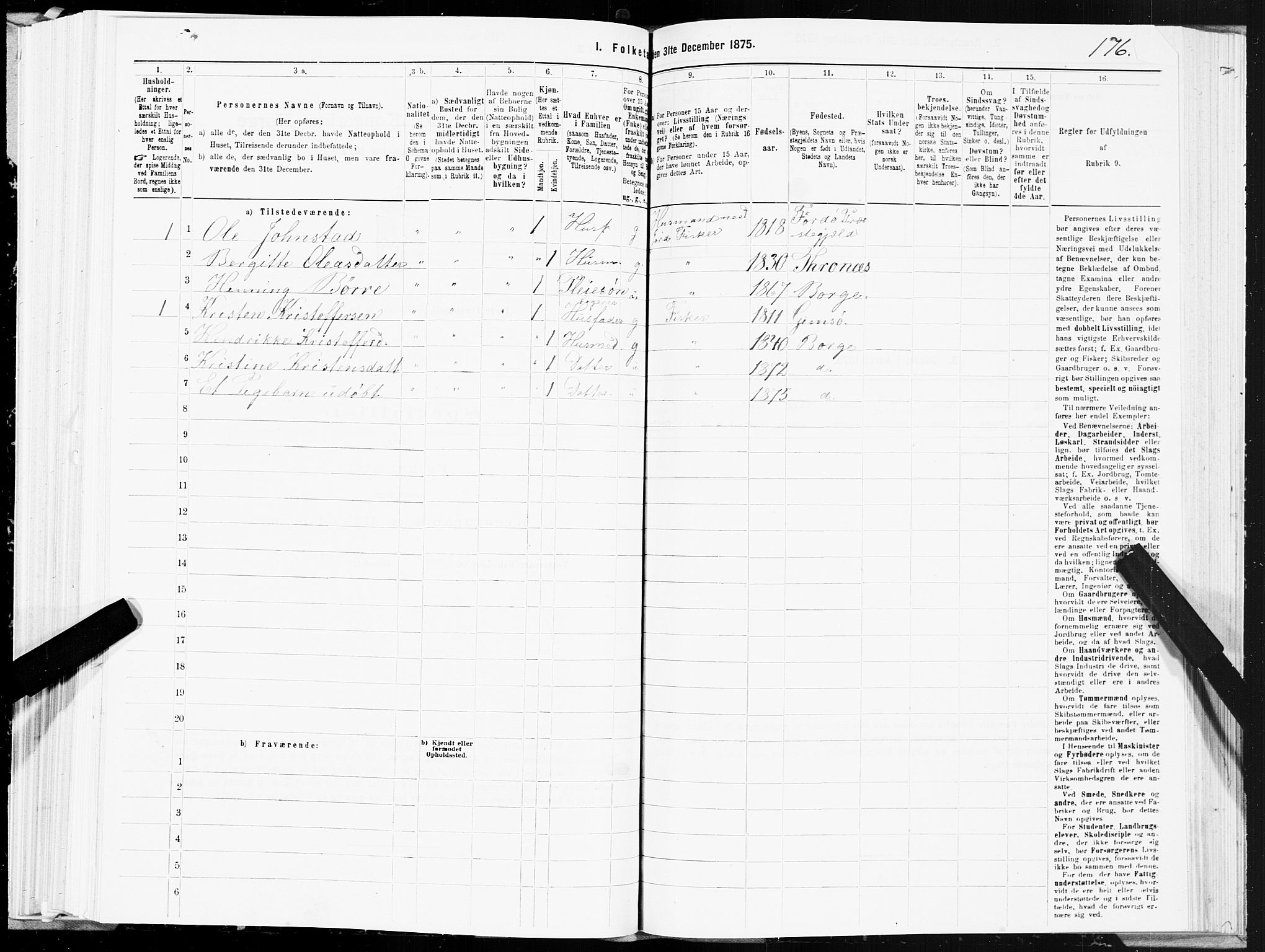 SAT, 1875 census for 1862P Borge, 1875, p. 3176