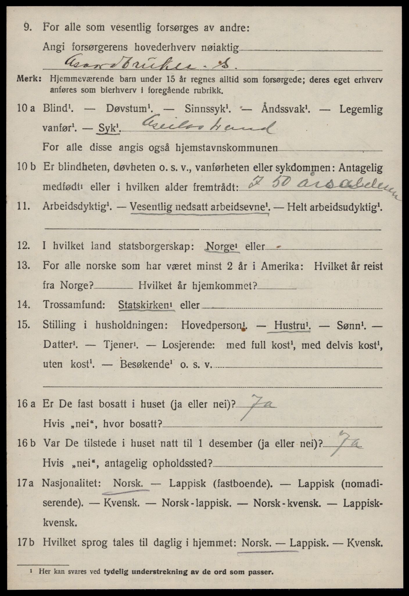 SAT, 1920 census for Geitastrand, 1920, p. 828