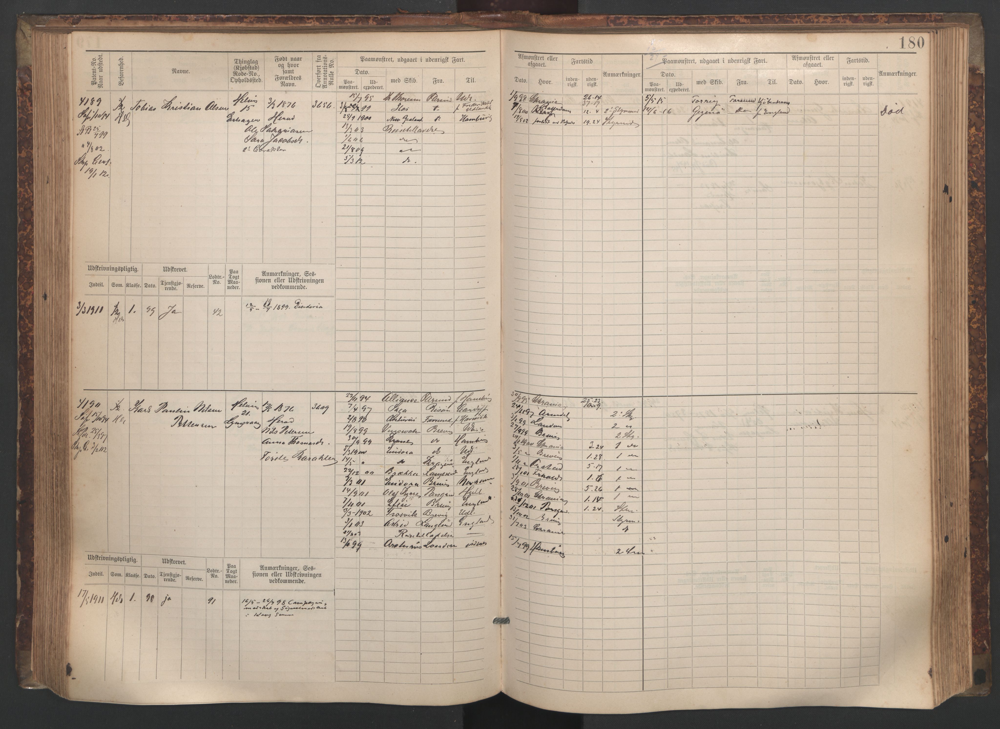 Farsund mønstringskrets, AV/SAK-2031-0017/F/Fb/L0020: Hovedrulle nr 3833-4506, Z-12, 1890-1930, p. 193