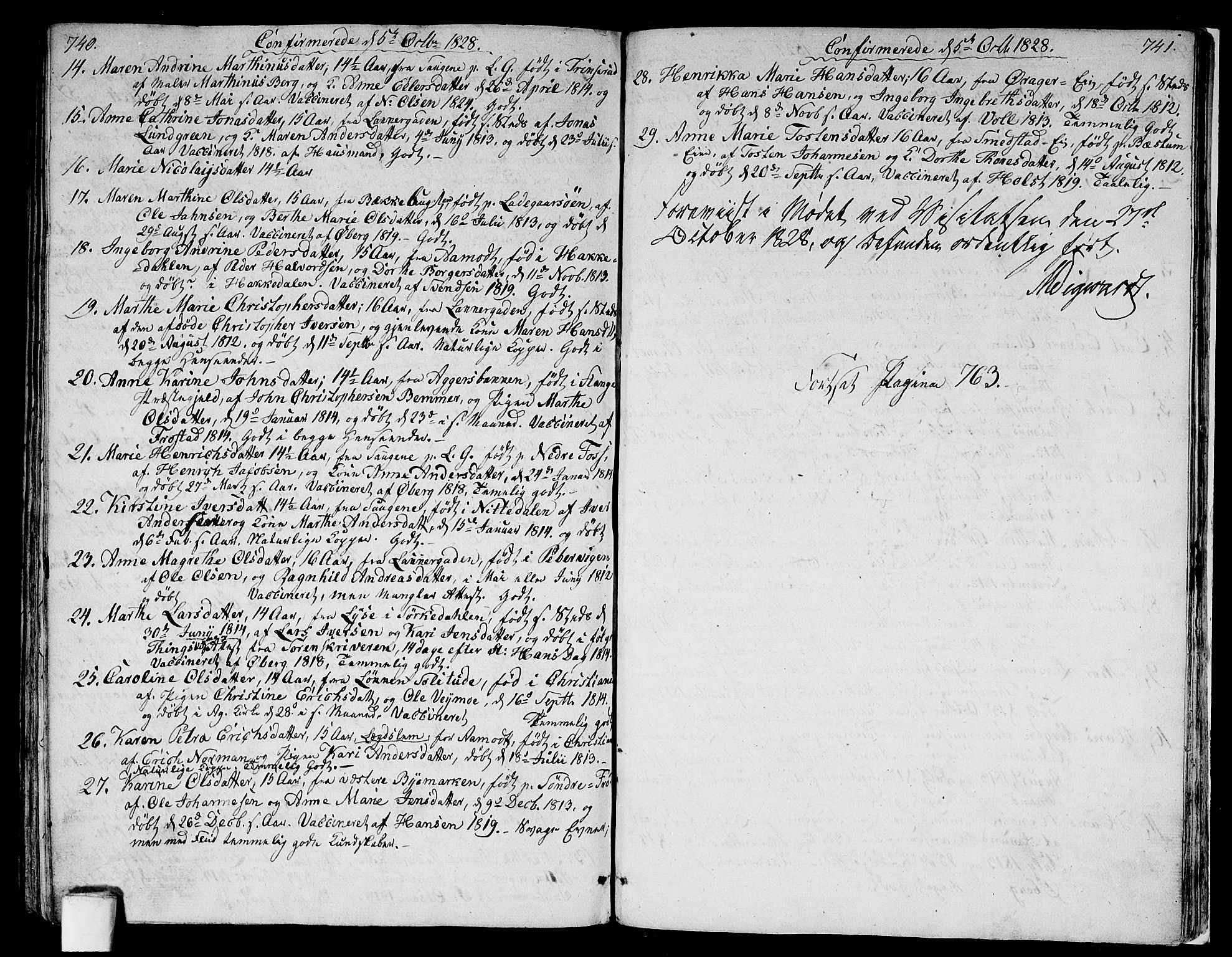 Aker prestekontor kirkebøker, AV/SAO-A-10861/G/L0004: Parish register (copy) no. 4, 1819-1829, p. 740-741