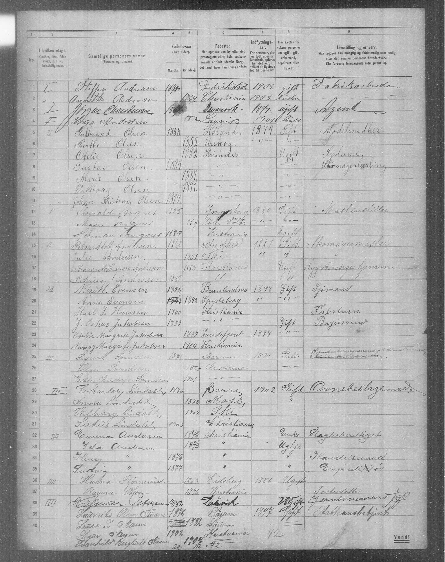 OBA, Municipal Census 1904 for Kristiania, 1904, p. 17730