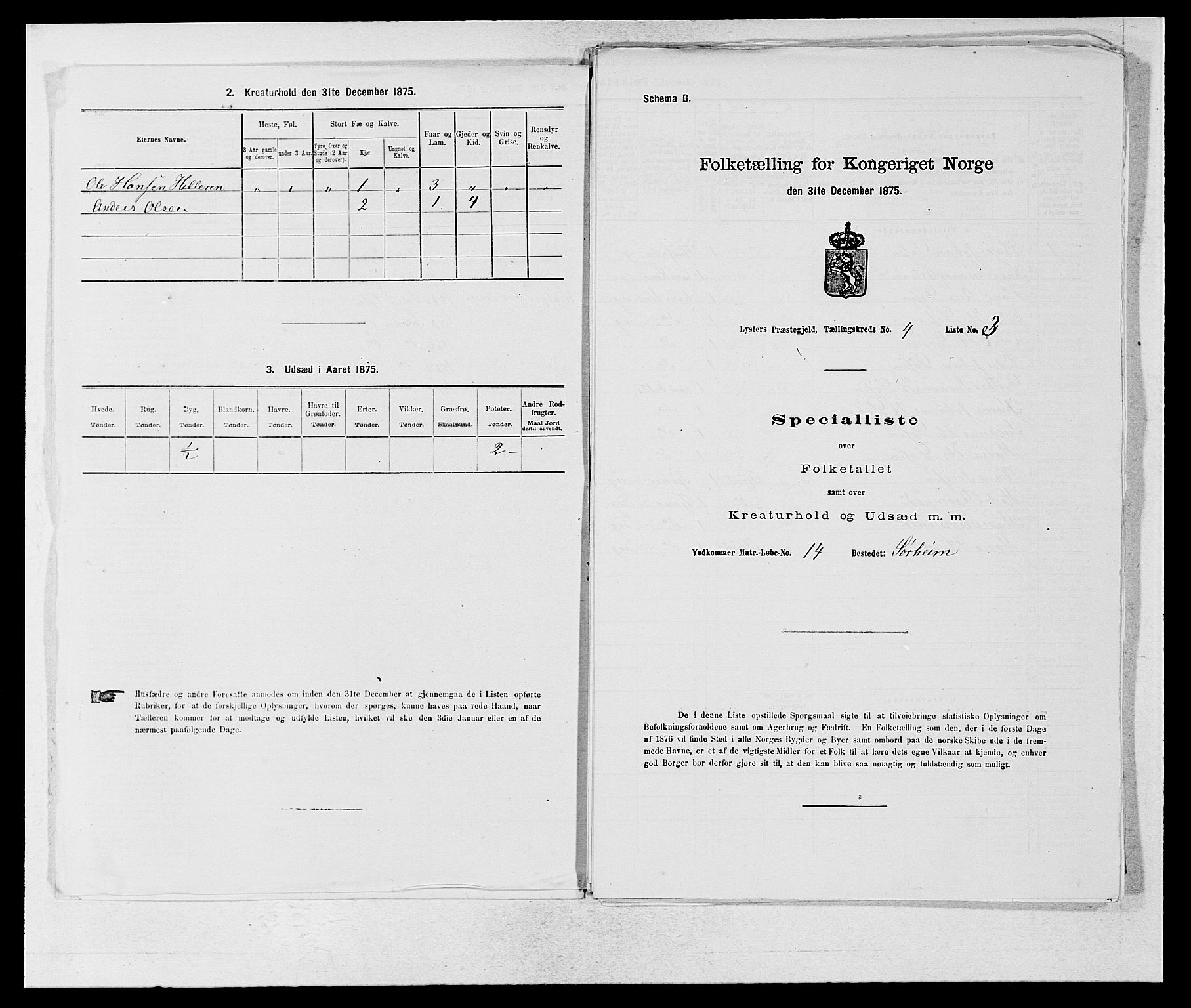 SAB, 1875 census for 1426P Luster, 1875, p. 704