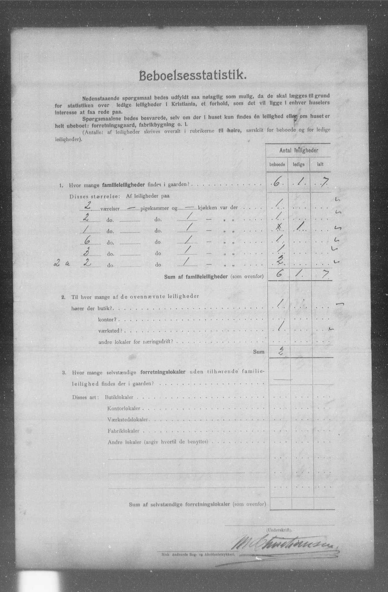 OBA, Municipal Census 1904 for Kristiania, 1904, p. 18137