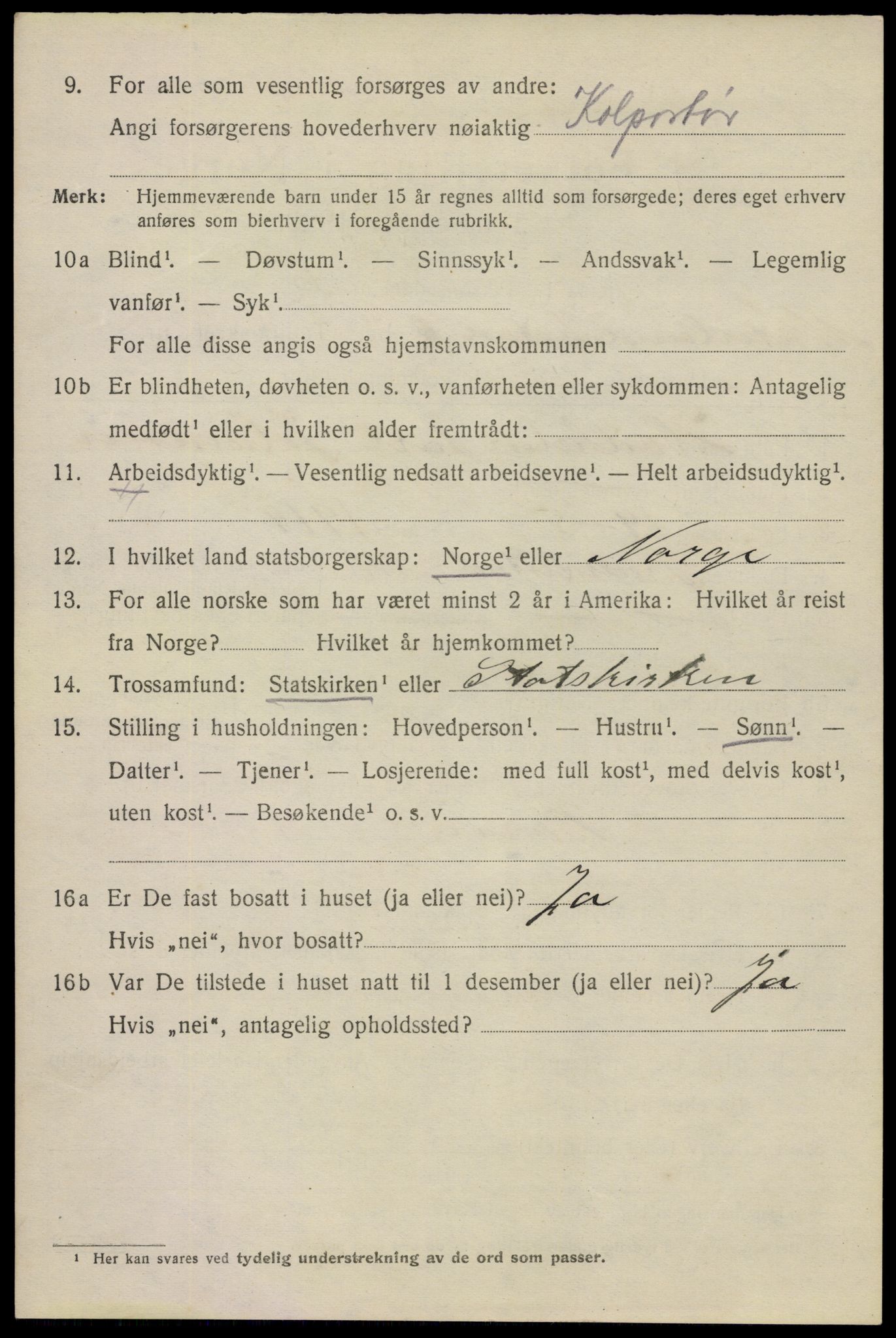 SAO, 1920 census for Fredrikstad, 1920, p. 13880