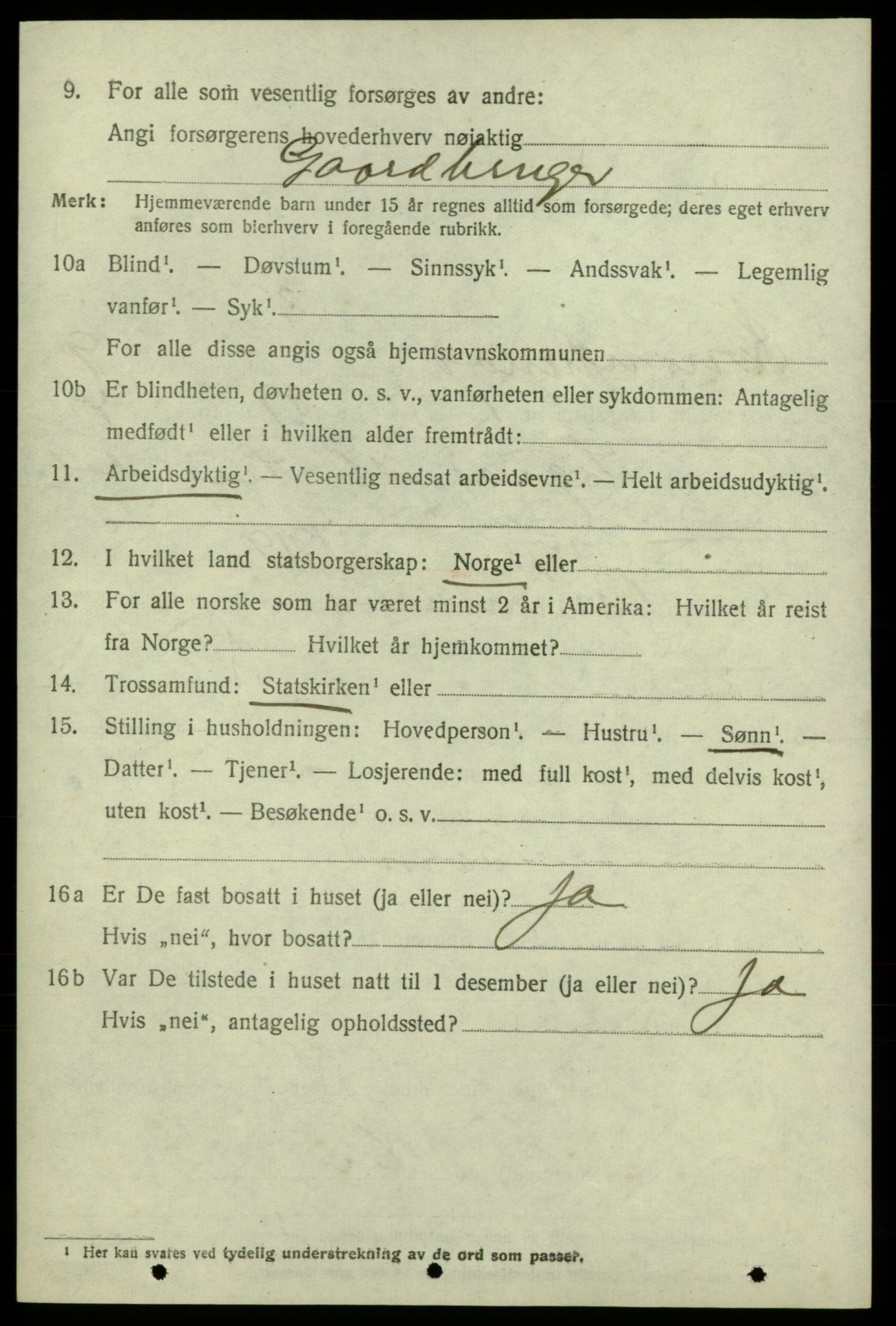 SAB, 1920 census for Kvinnherad, 1920, p. 6709