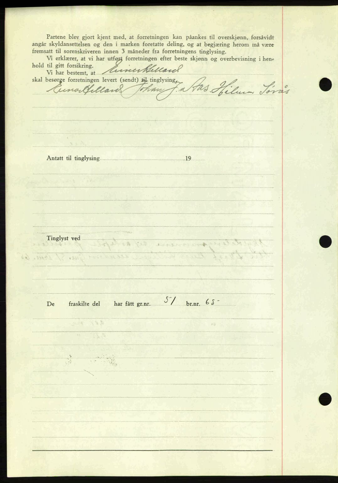 Romsdal sorenskriveri, AV/SAT-A-4149/1/2/2C: Mortgage book no. A10, 1941-1941, Diary no: : 1192/1941