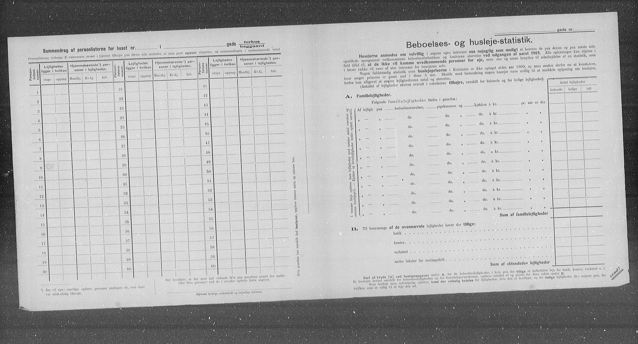 OBA, Municipal Census 1905 for Kristiania, 1905, p. 11121