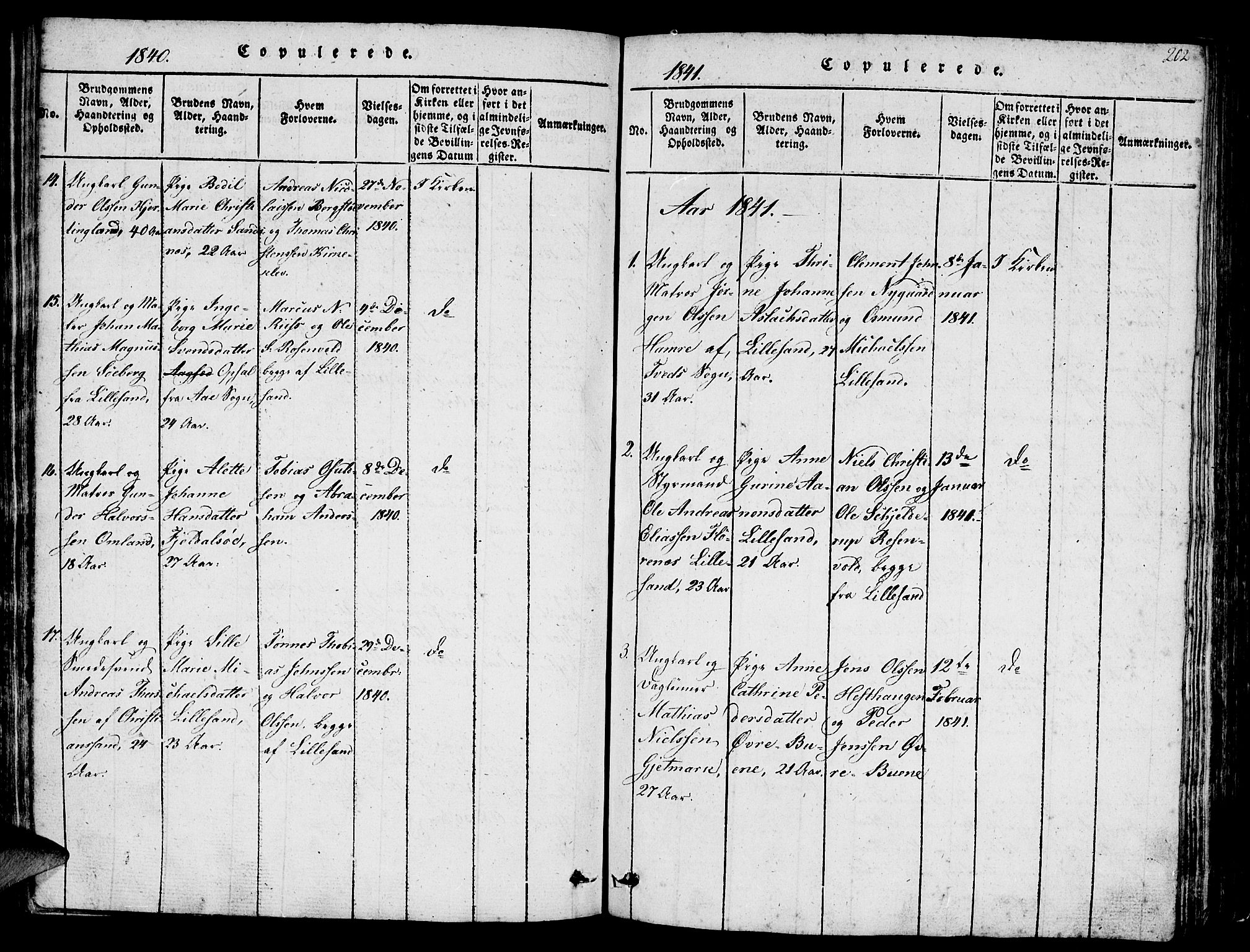 Vestre Moland sokneprestkontor, SAK/1111-0046/F/Fb/Fbb/L0001: Parish register (copy) no. B 1, 1816-1851, p. 202