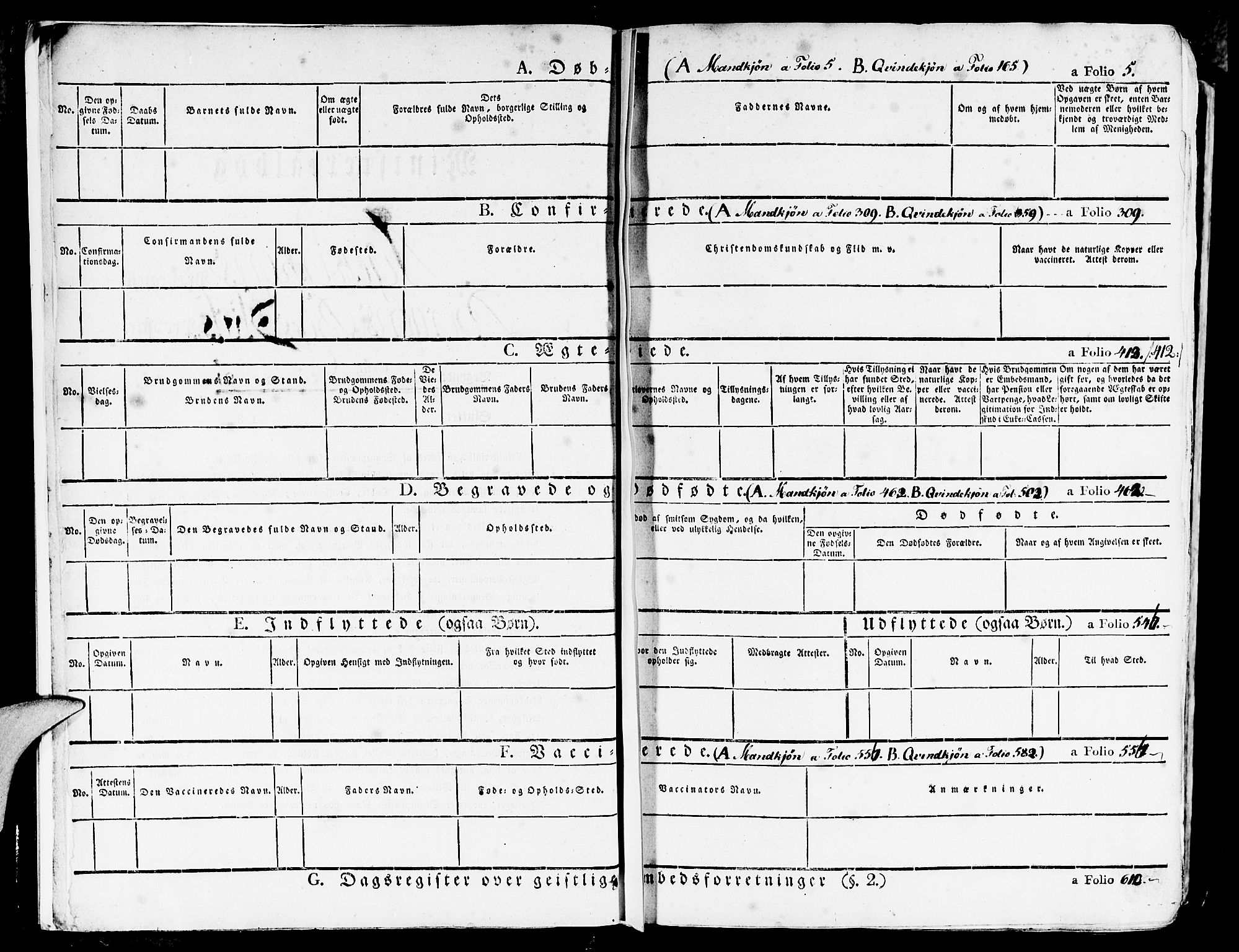 Nykirken Sokneprestembete, AV/SAB-A-77101/H/Haa/L0012: Parish register (official) no. A 12, 1821-1844, p. 5