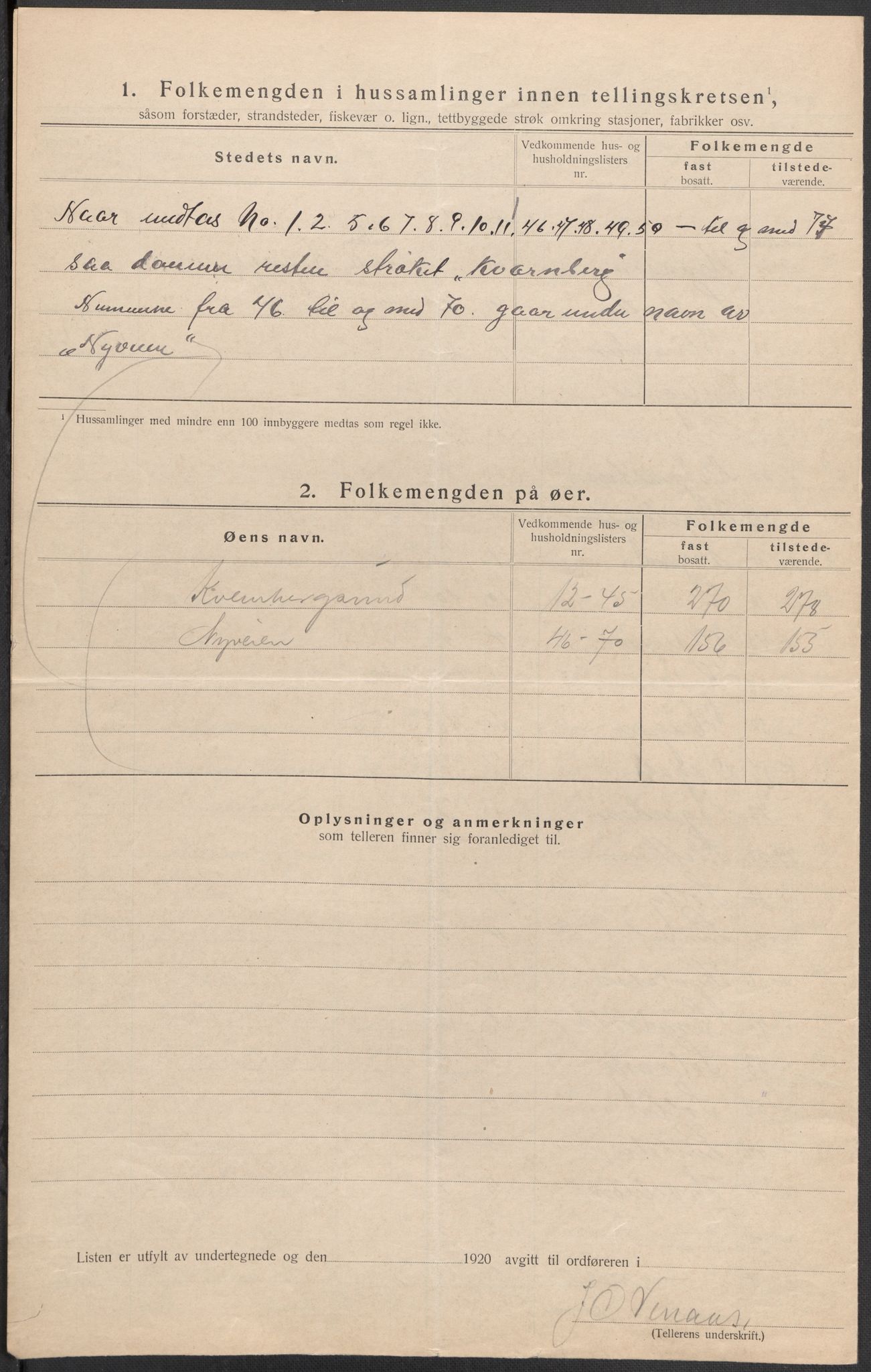 SAKO, 1920 census for Norderhov, 1920, p. 20