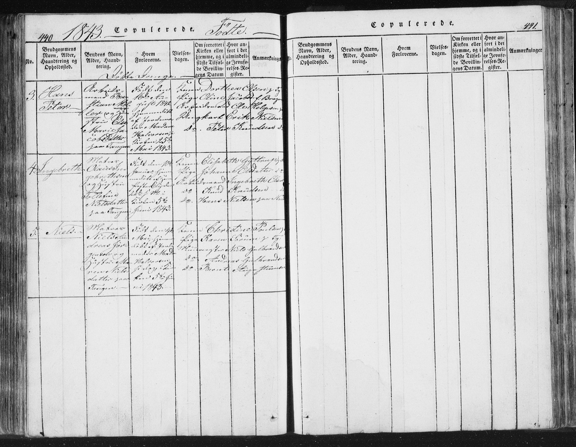 Strømsø kirkebøker, AV/SAKO-A-246/F/Fb/L0004: Parish register (official) no. II 4, 1814-1843, p. 440-441