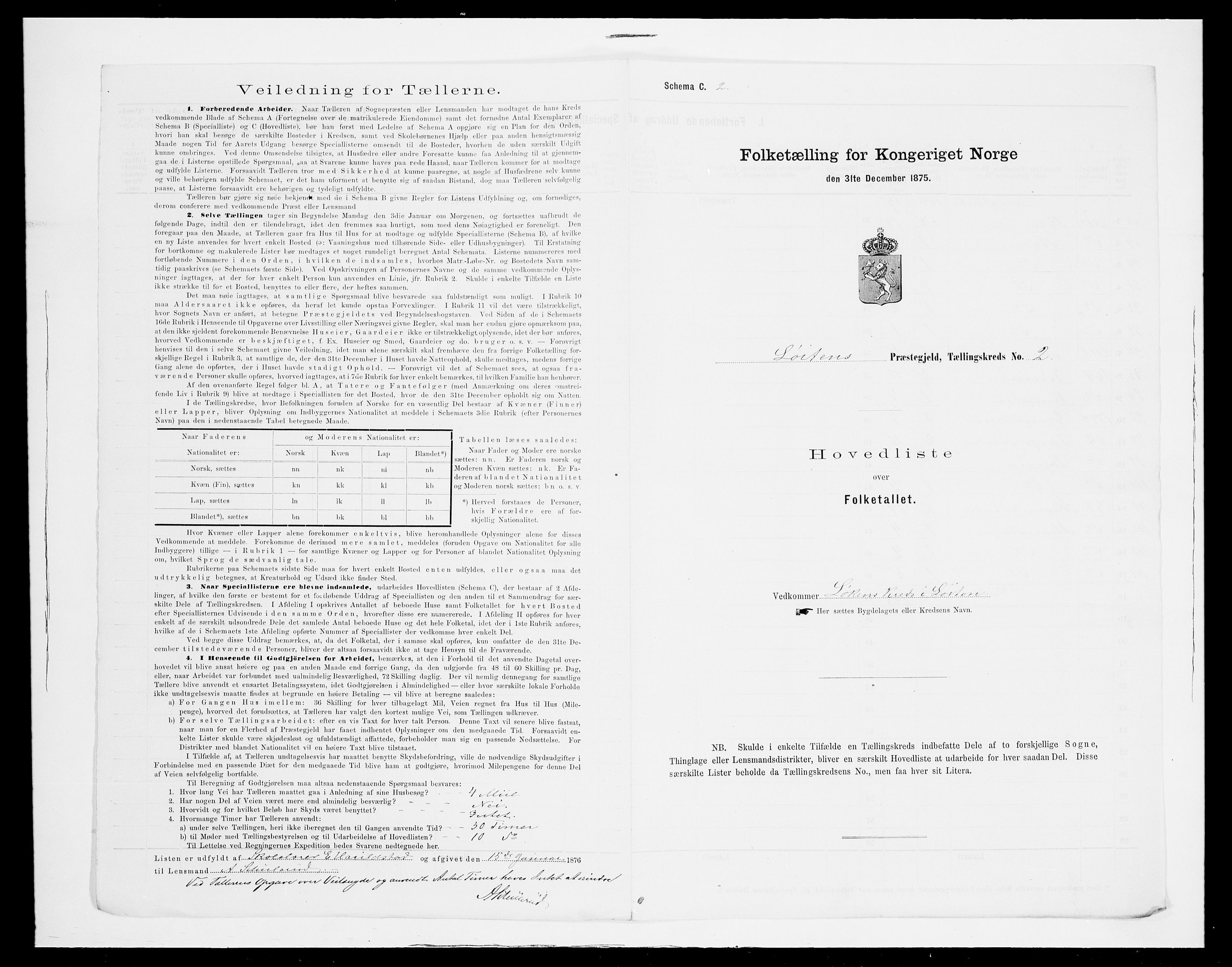 SAH, 1875 census for 0415P Løten, 1875, p. 26