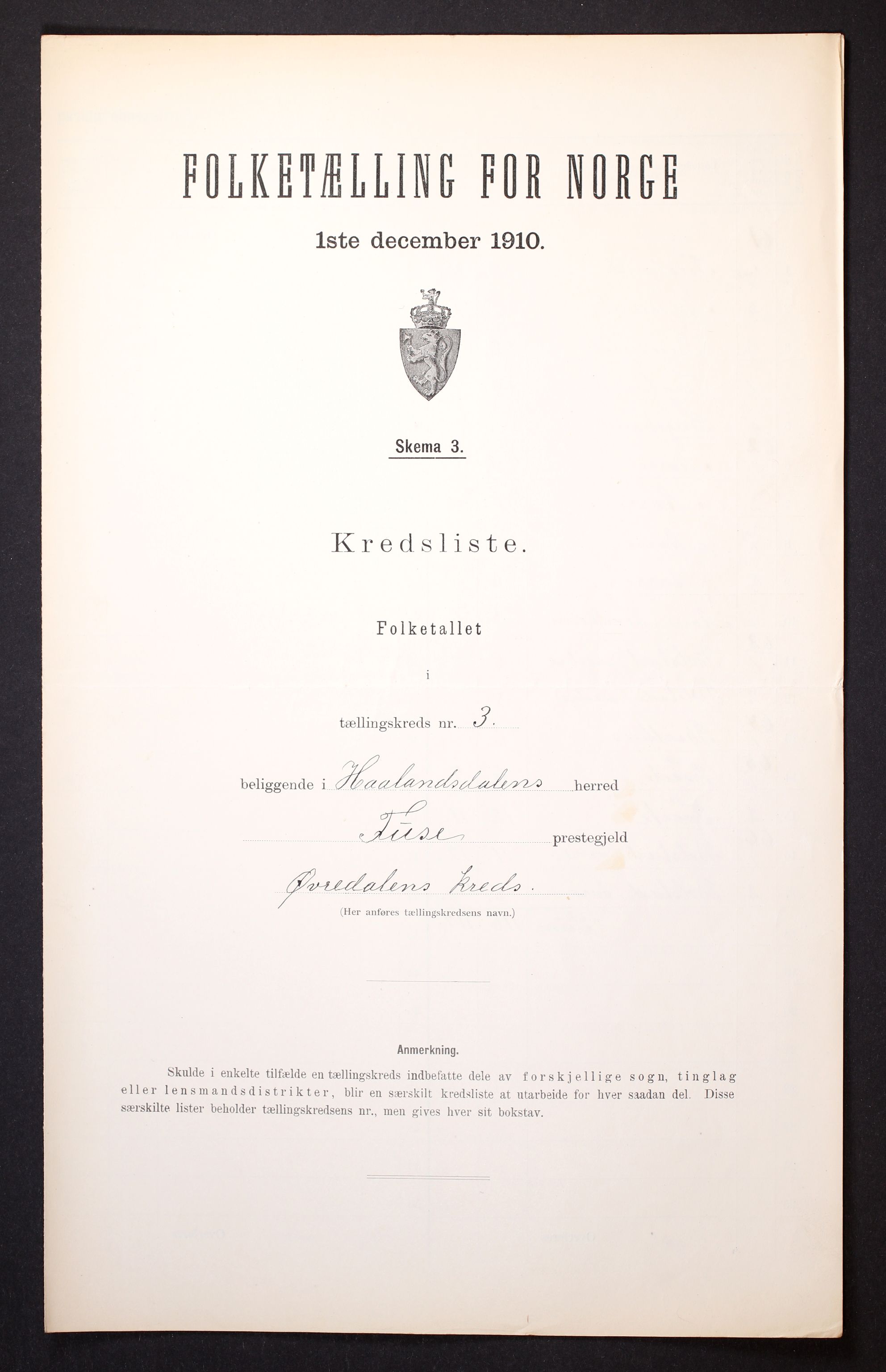 RA, 1910 census for Hålandsdal, 1910, p. 10