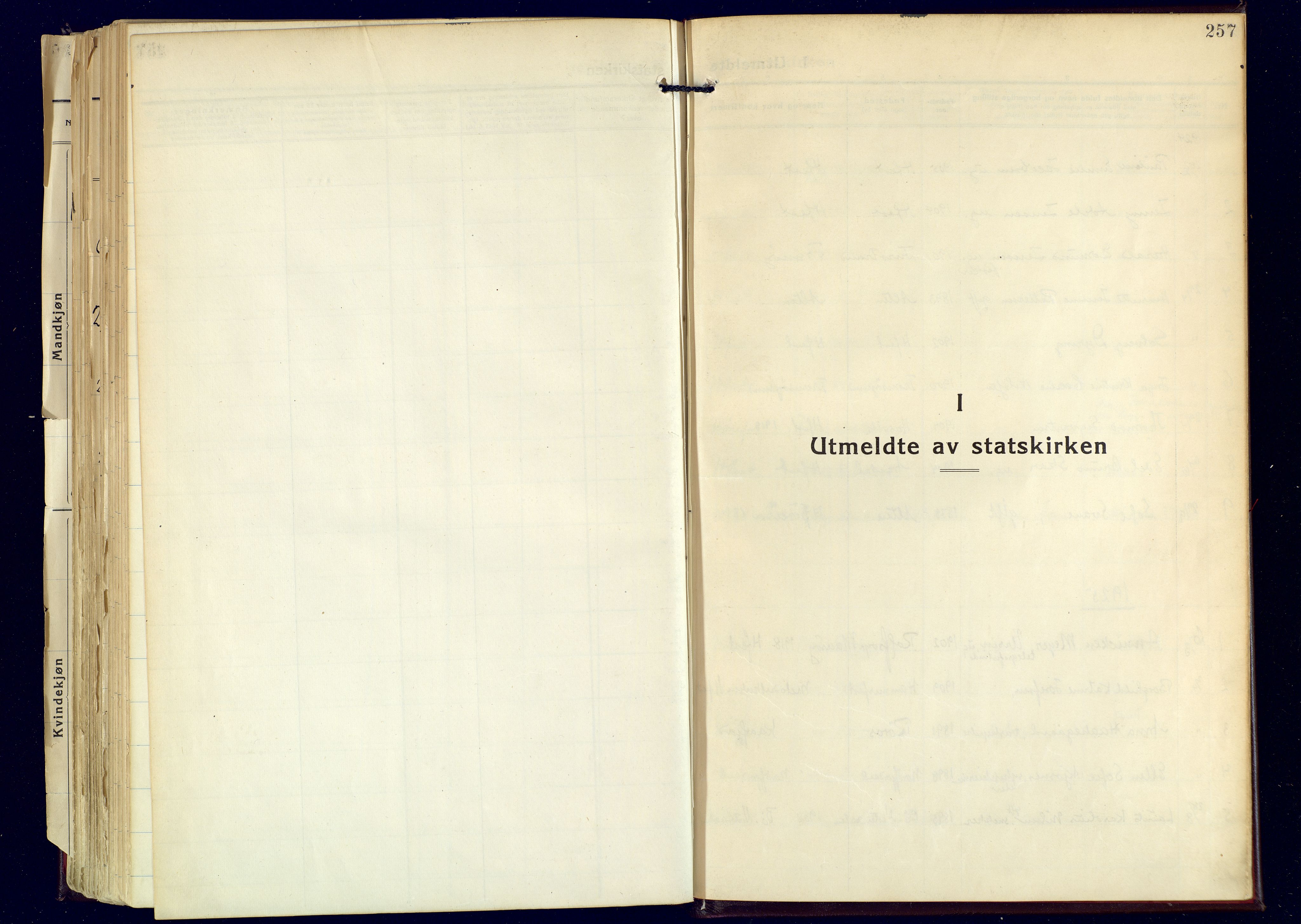 Hammerfest sokneprestkontor, SATØ/S-1347: Parish register (official) no. 17, 1923-1933, p. 257