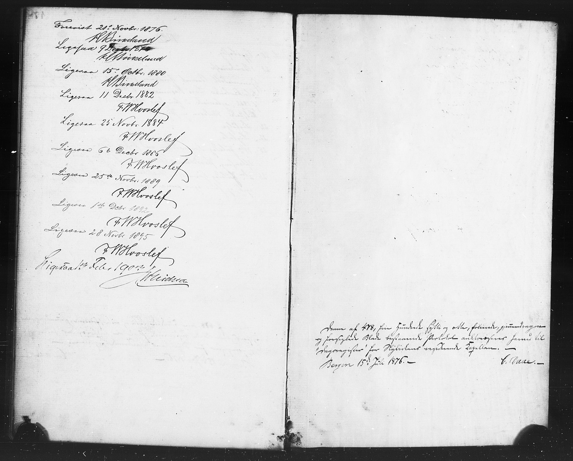 Nykirken Sokneprestembete, SAB/A-77101/H/Haa/L0065: Curate's parish register no. A 2, 1876-1897