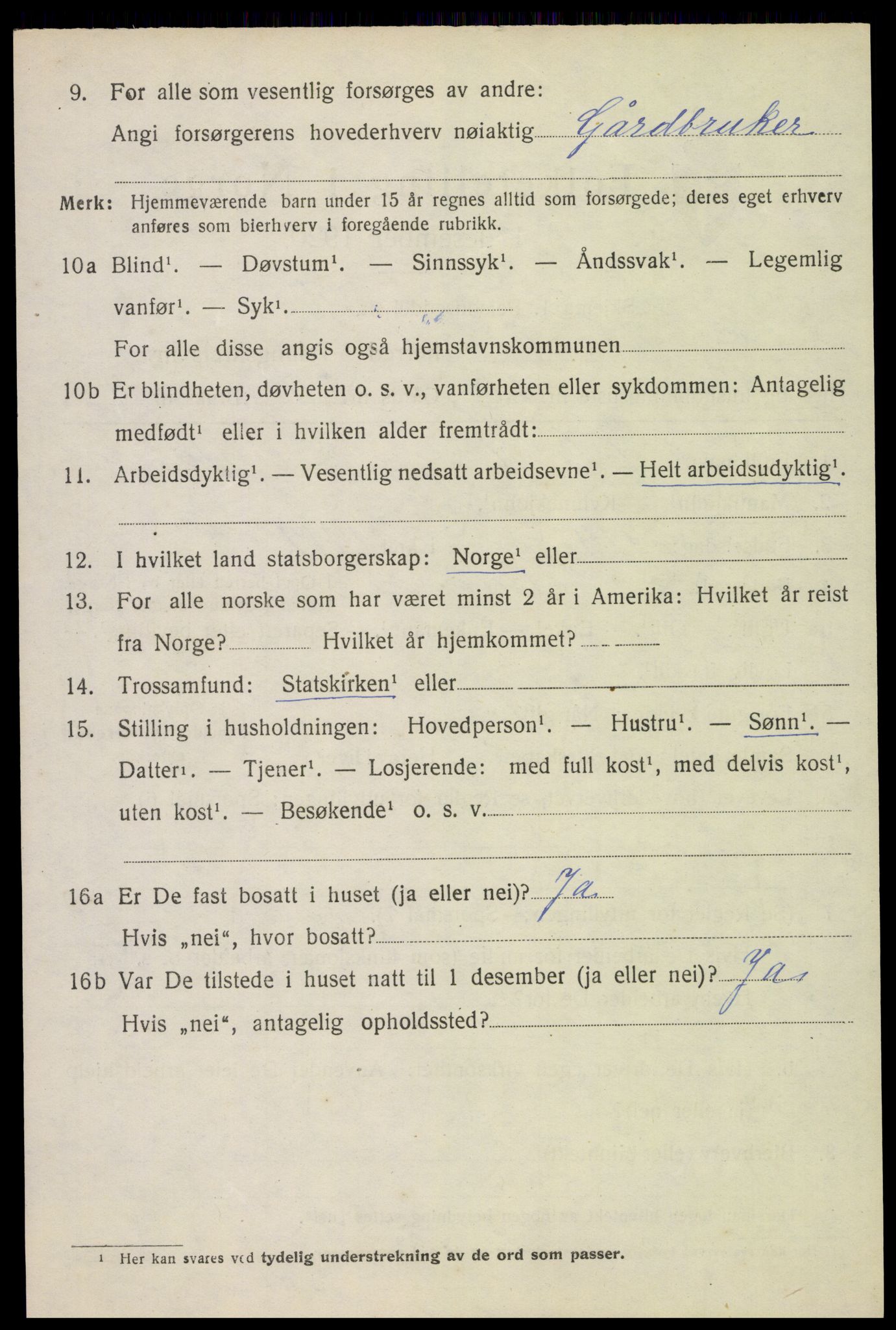 SAH, 1920 census for Sør-Odal, 1920, p. 9264