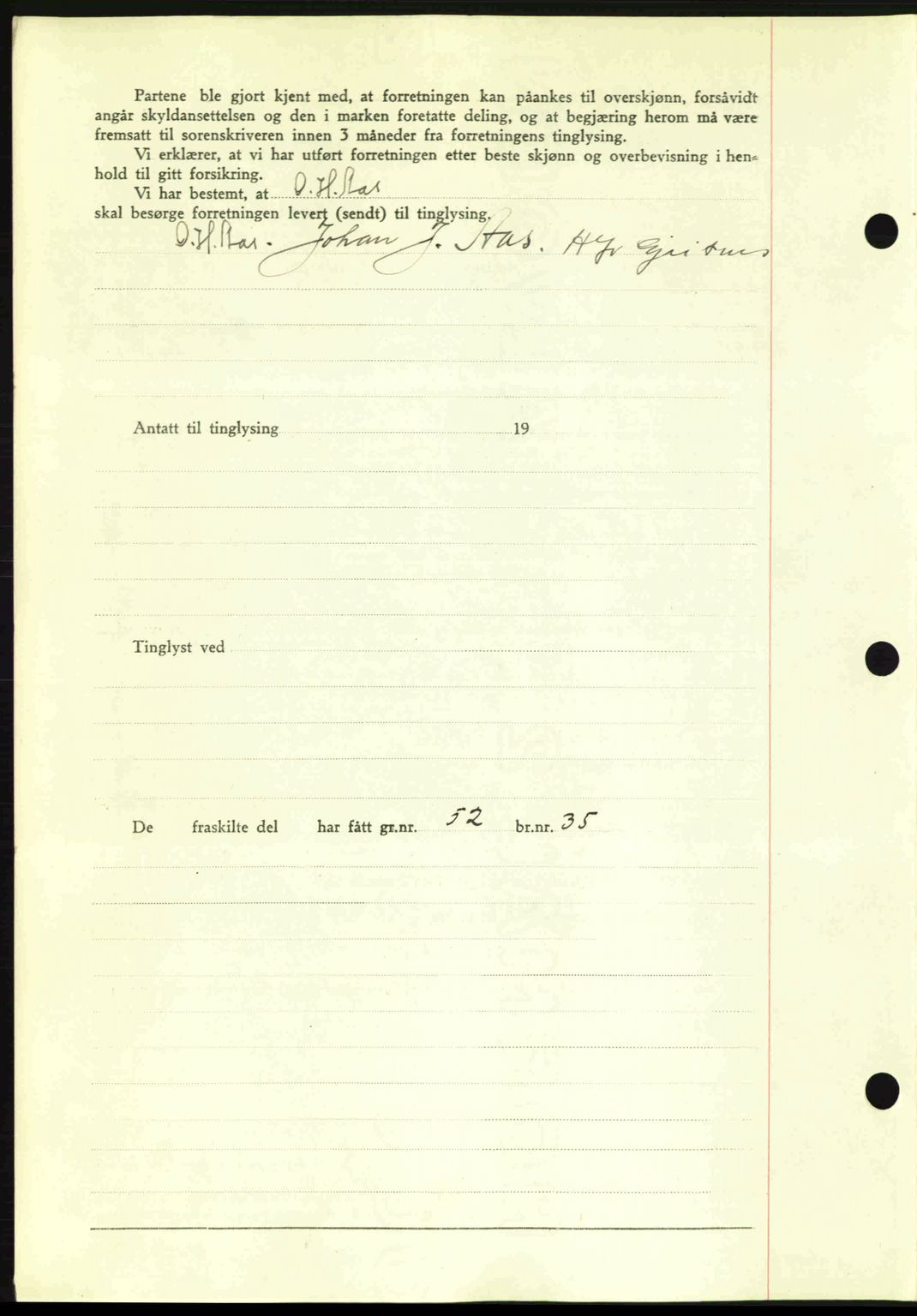 Romsdal sorenskriveri, AV/SAT-A-4149/1/2/2C: Mortgage book no. A13, 1942-1943, Diary no: : 2165/1942