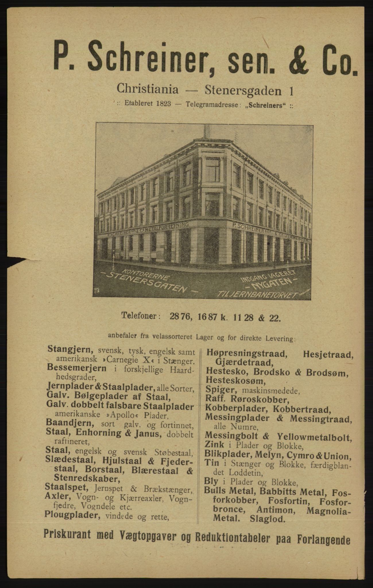 Kristiania/Oslo adressebok, PUBL/-, 1913, p. 16
