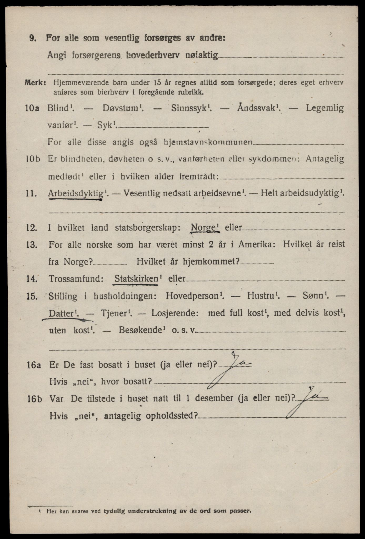 SAST, 1920 census for Finnøy, 1920, p. 3525