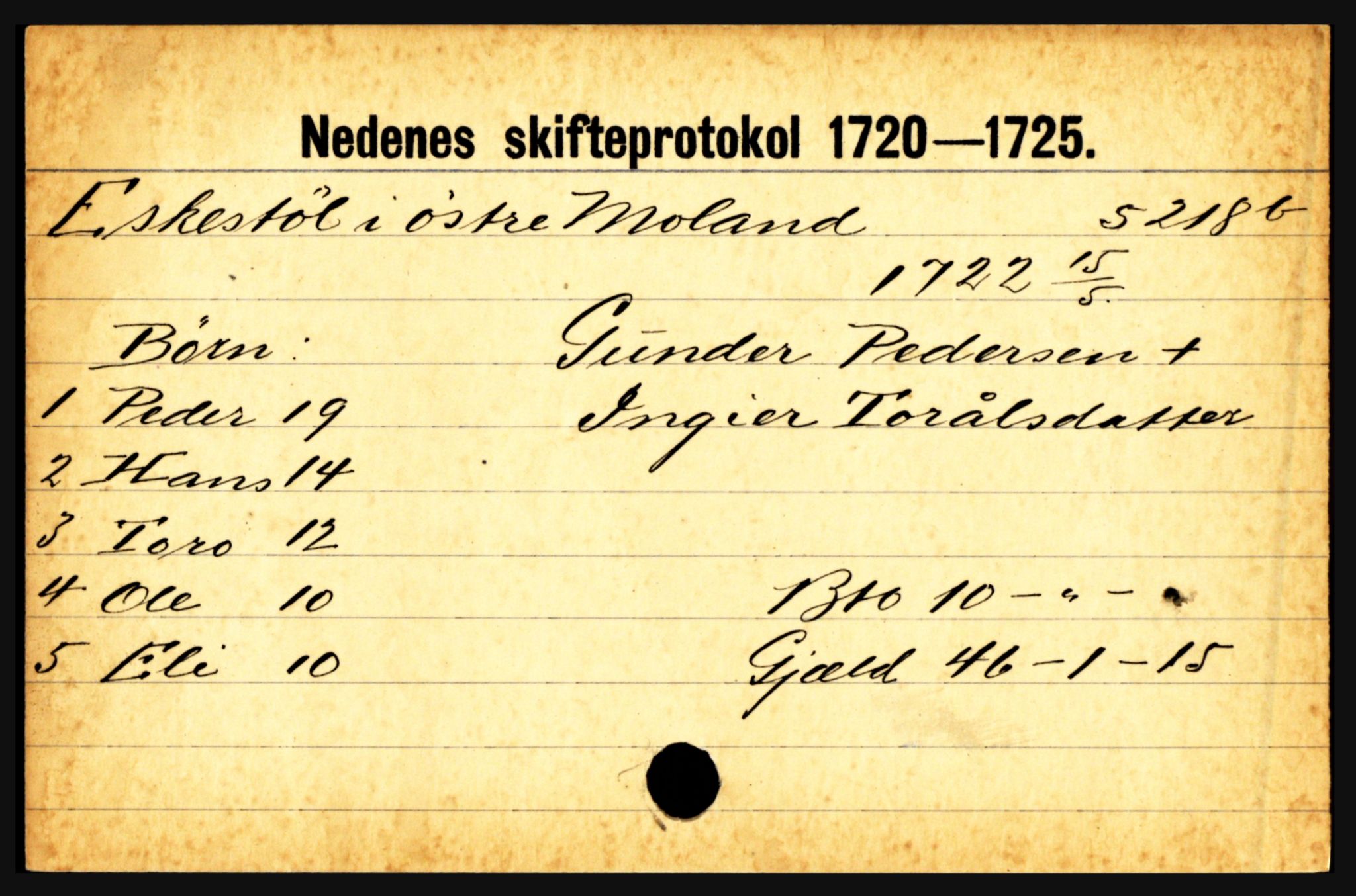 Nedenes sorenskriveri før 1824, AV/SAK-1221-0007/H, p. 6263