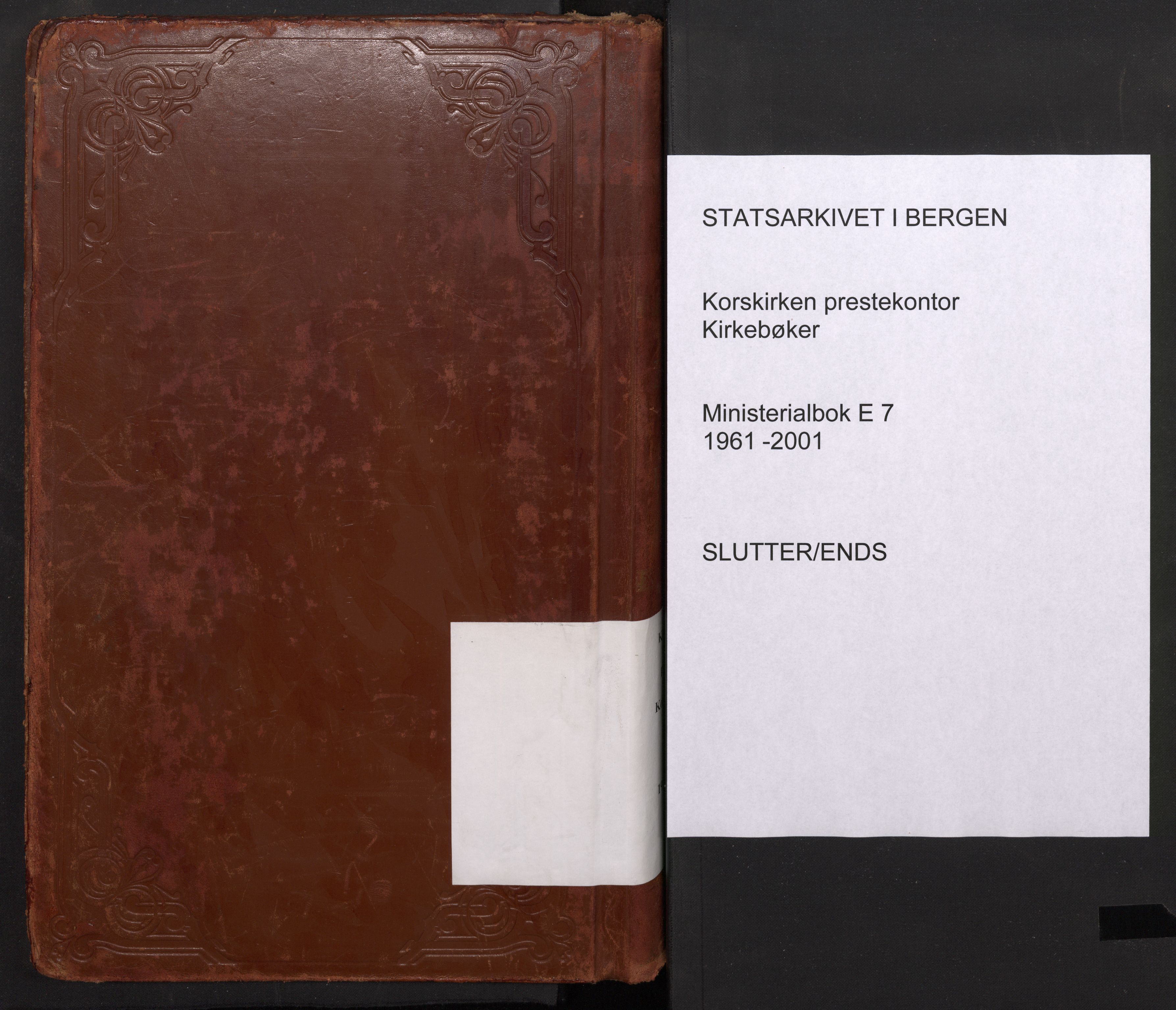 Korskirken sokneprestembete, AV/SAB-A-76101/H/Haa/L0049: Parish register (official) no. E 7, 1961-2001