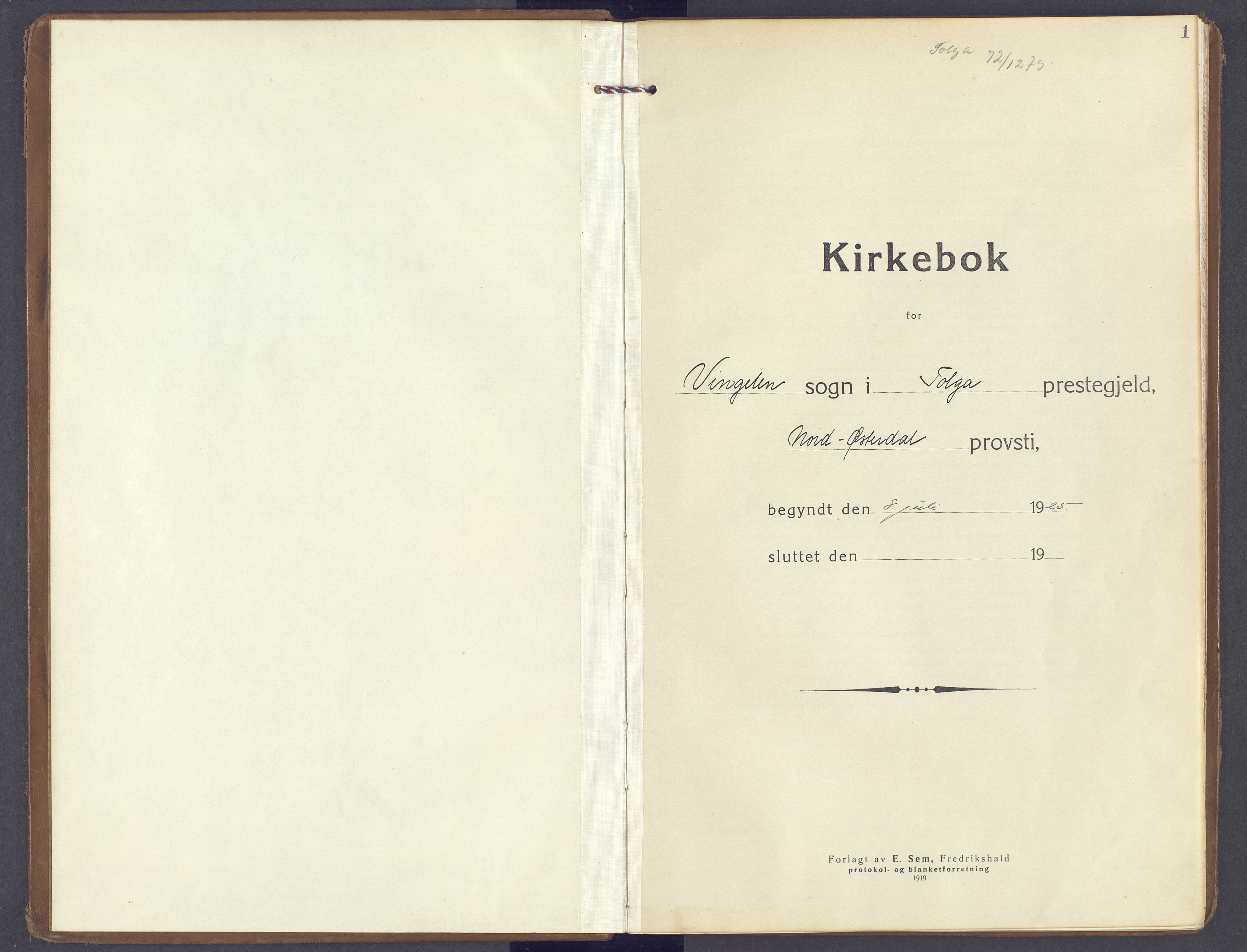 Tolga prestekontor, AV/SAH-PREST-062/K/L0020: Parish register (official) no. 20, 1925-2004, p. 1