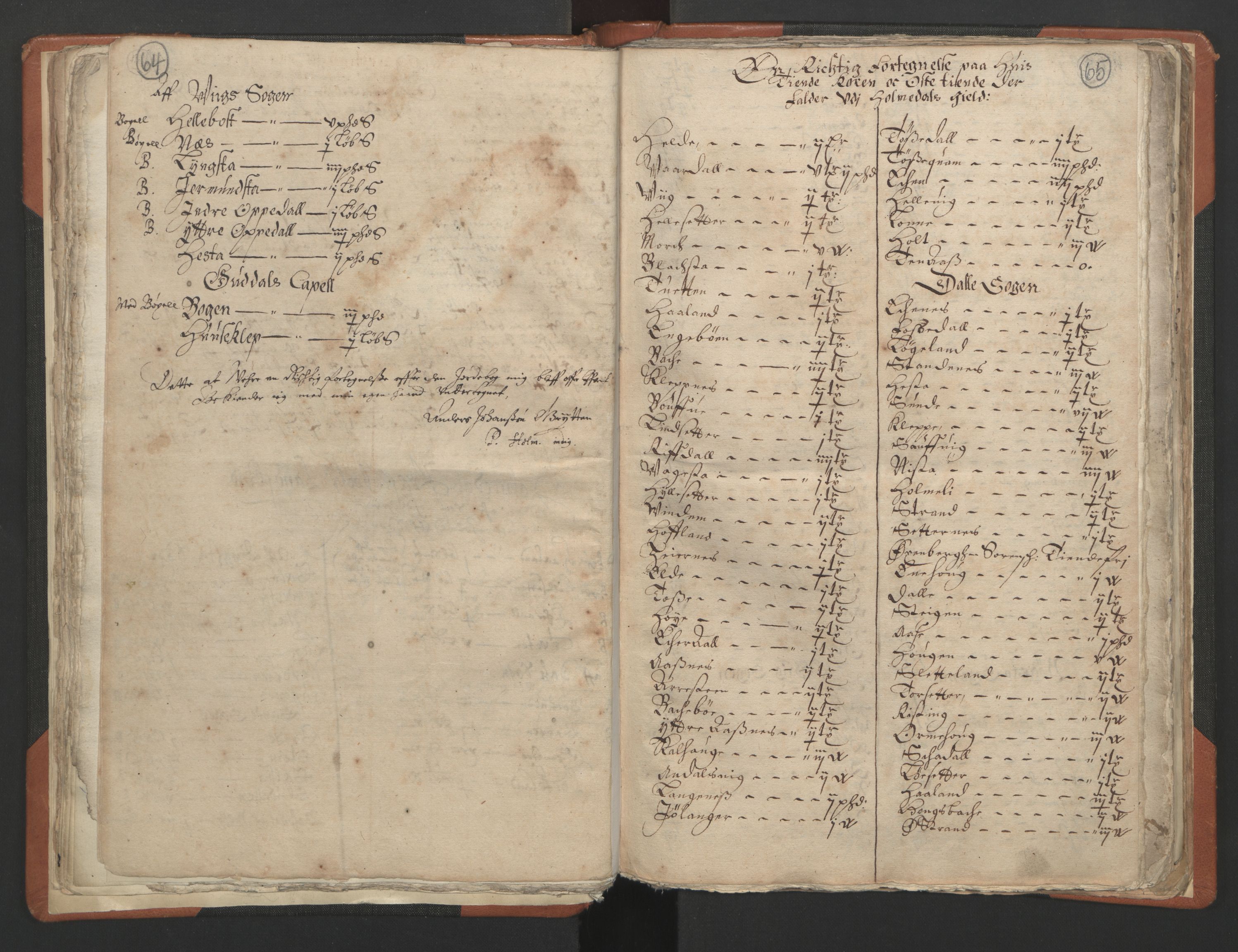 RA, Vicar's Census 1664-1666, no. 24: Sunnfjord deanery, 1664-1666, p. 64-65