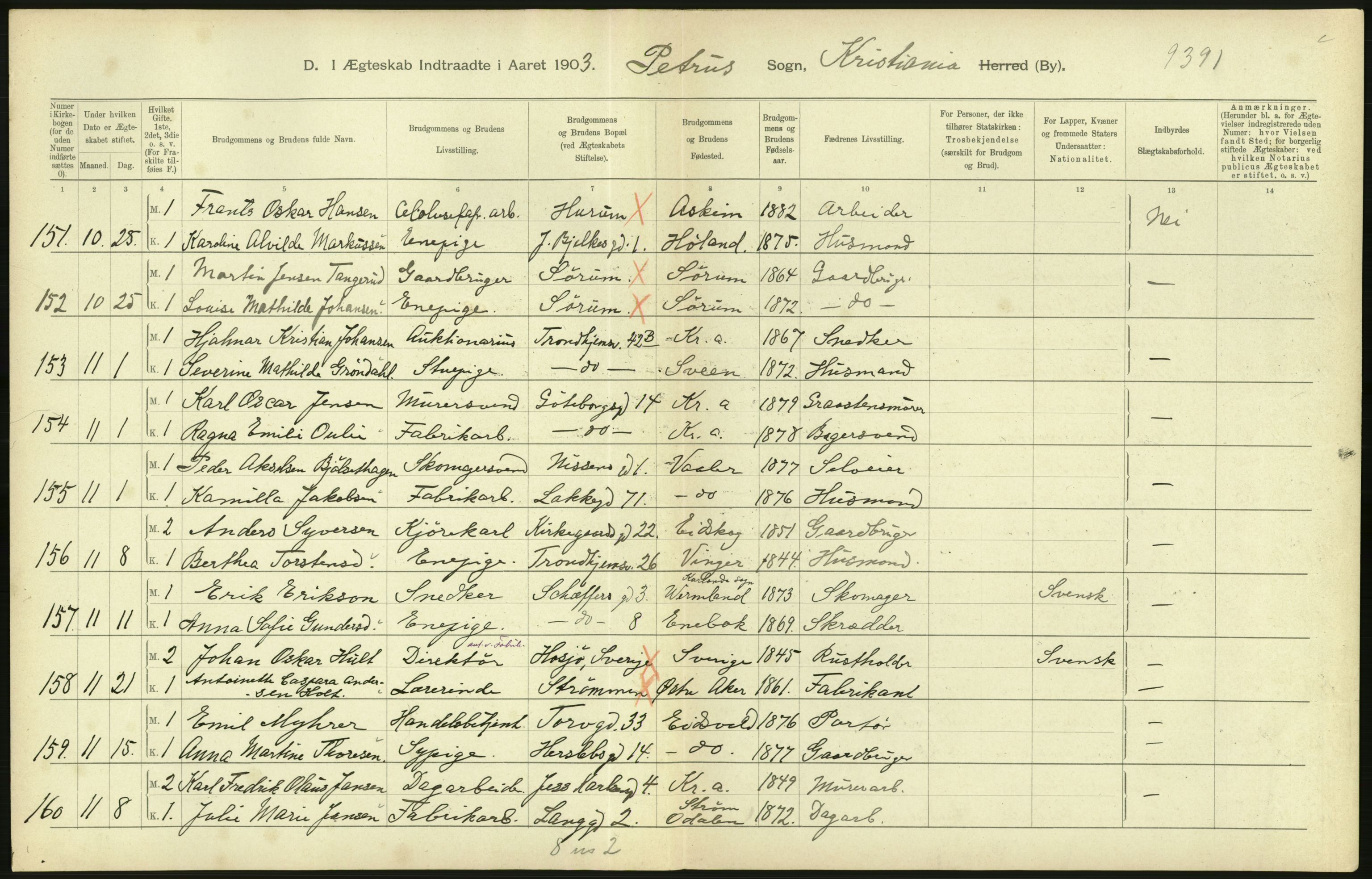 Statistisk sentralbyrå, Sosiodemografiske emner, Befolkning, AV/RA-S-2228/D/Df/Dfa/Dfaa/L0004: Kristiania: Gifte, døde, 1903, p. 512