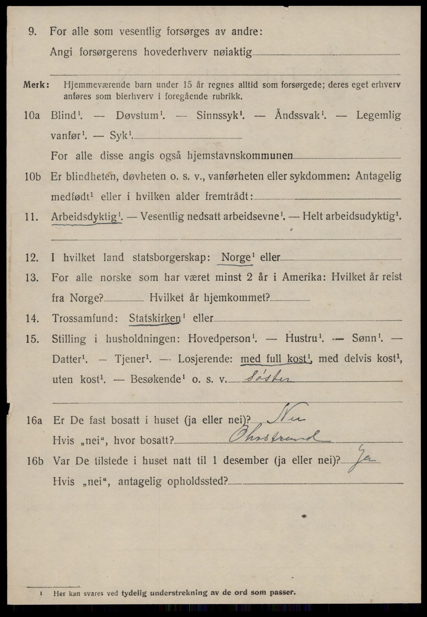 SAT, 1920 census for Frei, 1920, p. 2536