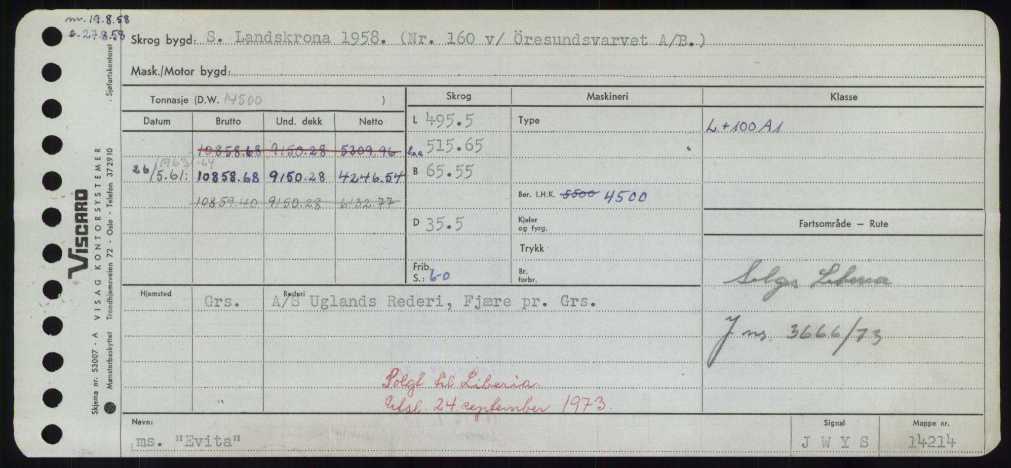 Sjøfartsdirektoratet med forløpere, Skipsmålingen, RA/S-1627/H/Hd/L0009: Fartøy, E, p. 619