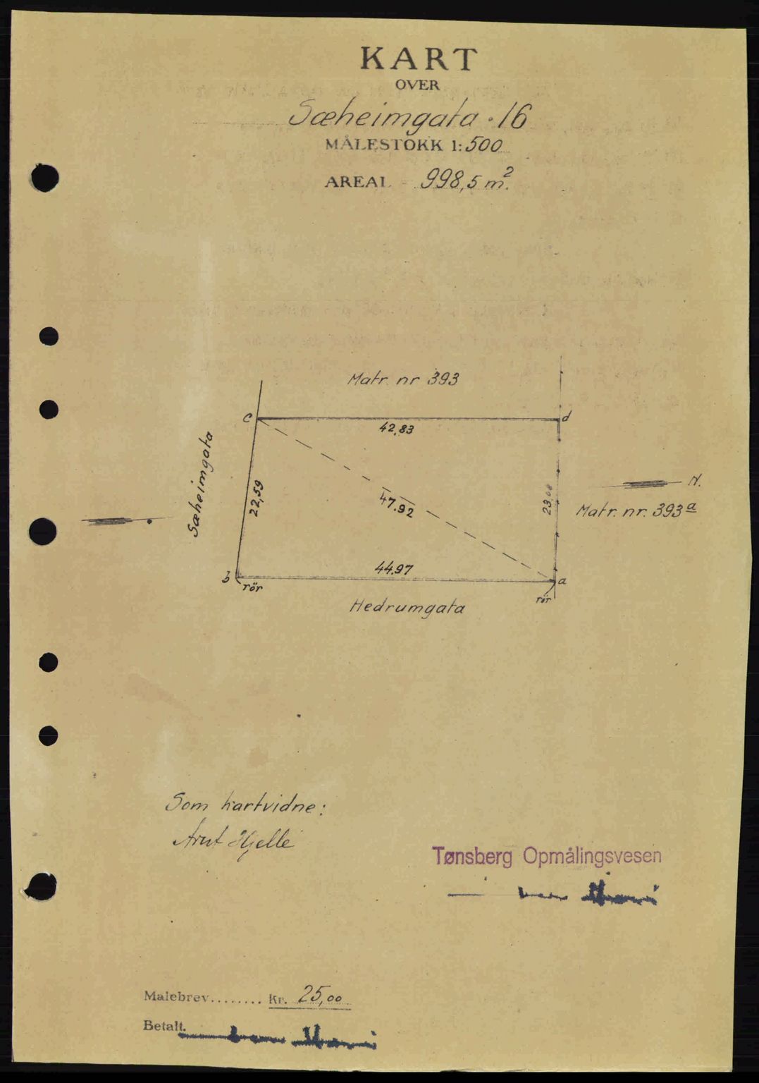 Tønsberg sorenskriveri, AV/SAKO-A-130/G/Ga/Gaa/L0015: Mortgage book no. A15, 1944-1944, Diary no: : 705/1944