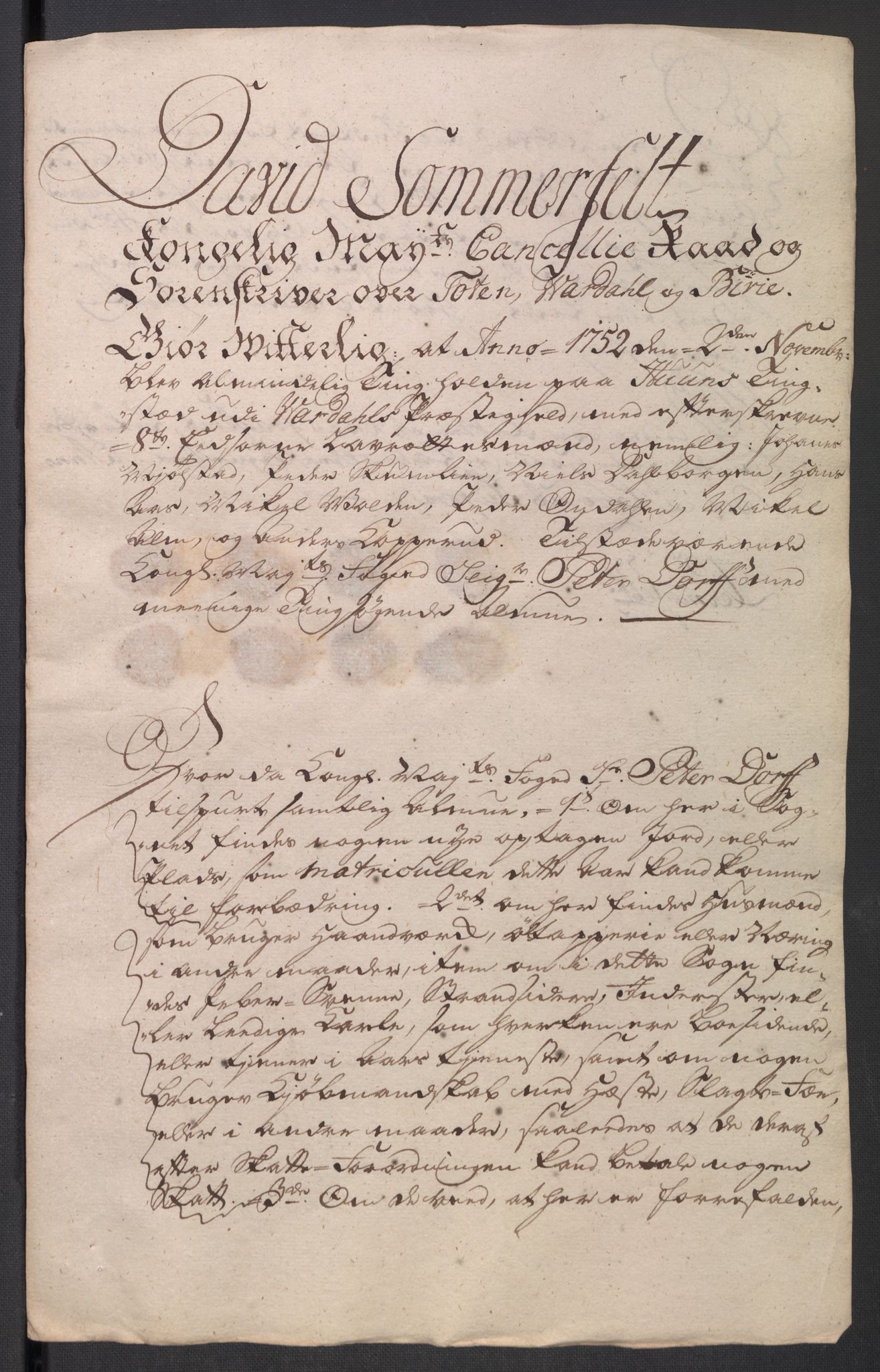 Rentekammeret inntil 1814, Reviderte regnskaper, Fogderegnskap, AV/RA-EA-4092/R18/L1349: Fogderegnskap Hadeland, Toten og Valdres, 1752-1753, p. 74