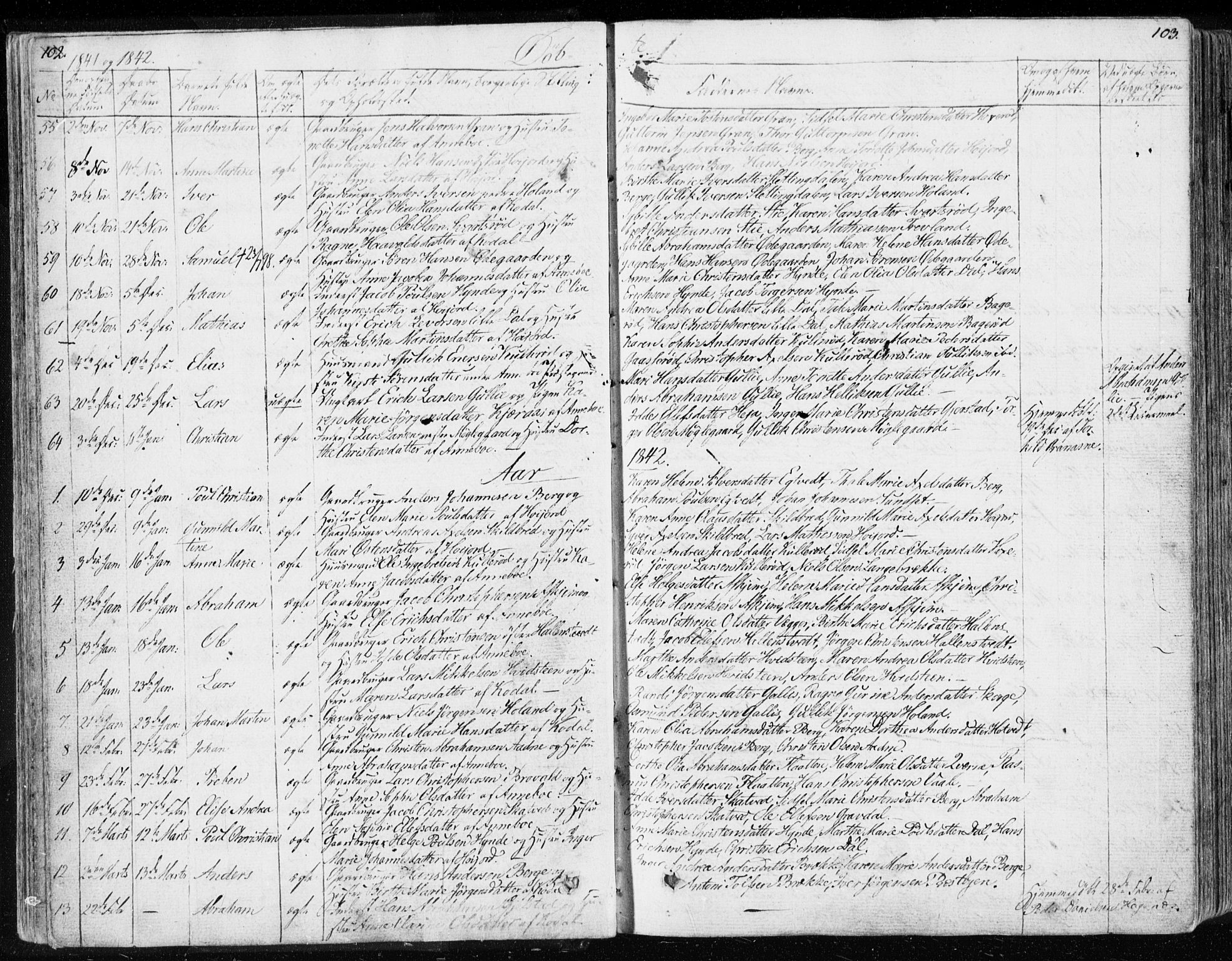 Andebu kirkebøker, SAKO/A-336/F/Fa/L0004: Parish register (official) no. 4, 1829-1856, p. 102-103